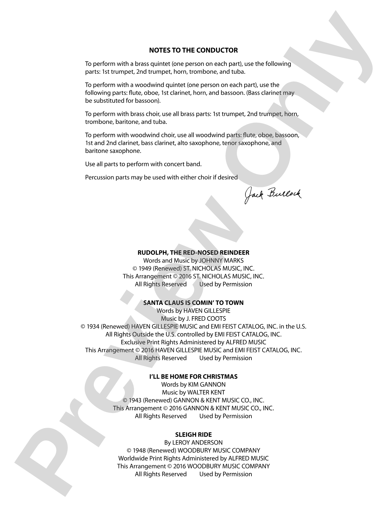 Happy Holidays---Vol. 3: Concert Band Conductor Score & Parts