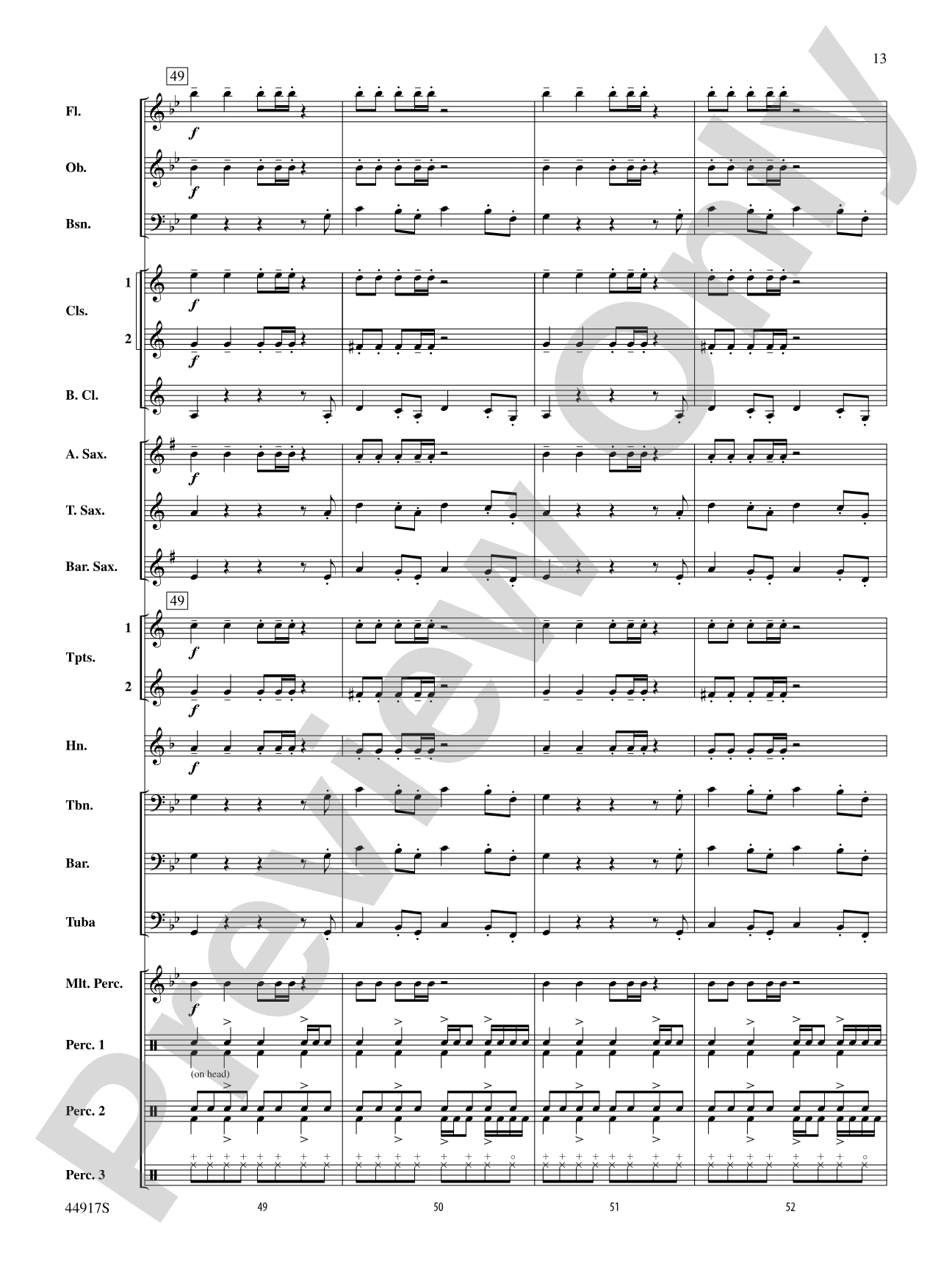 Uptown Funk: Concert Band Conductor Score & Parts