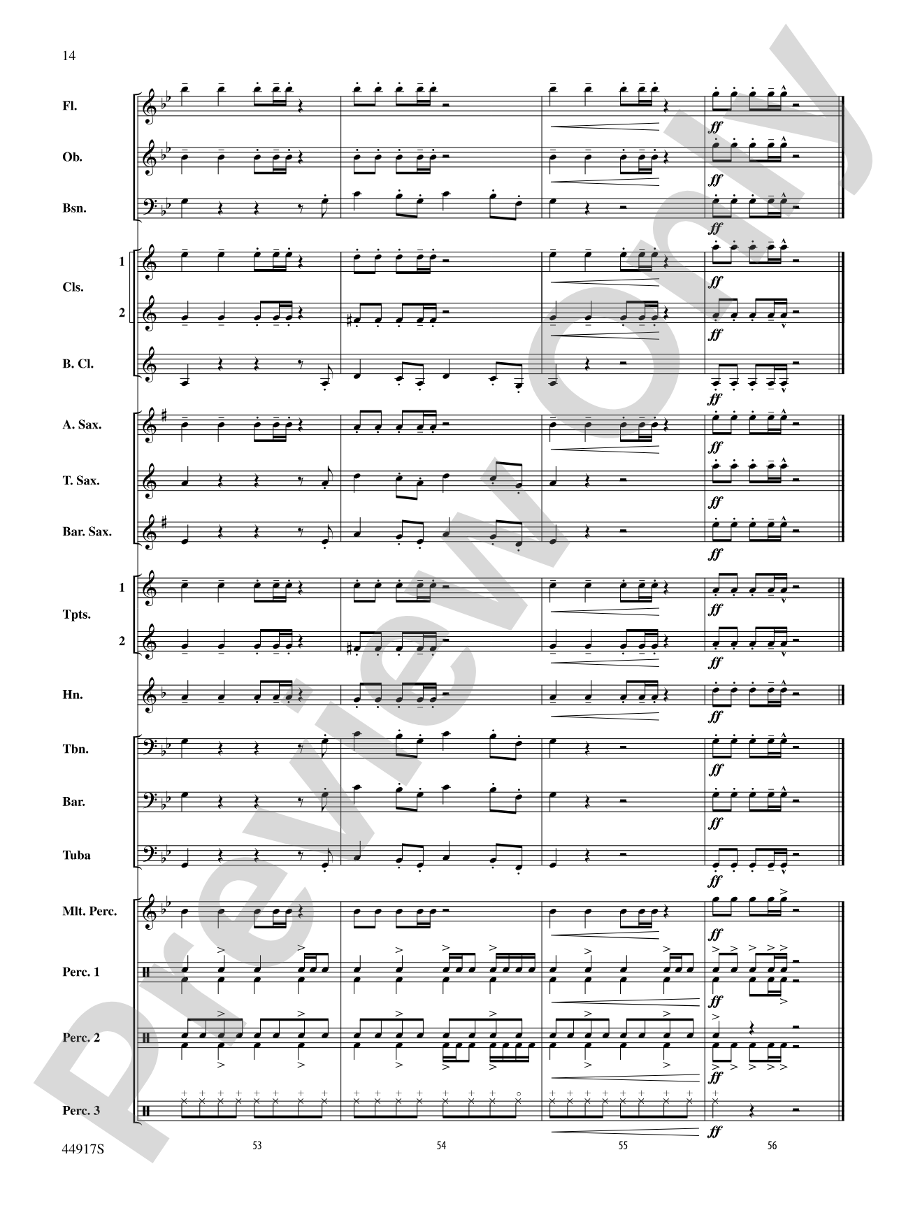 Uptown Funk: Concert Band Conductor Score & Parts