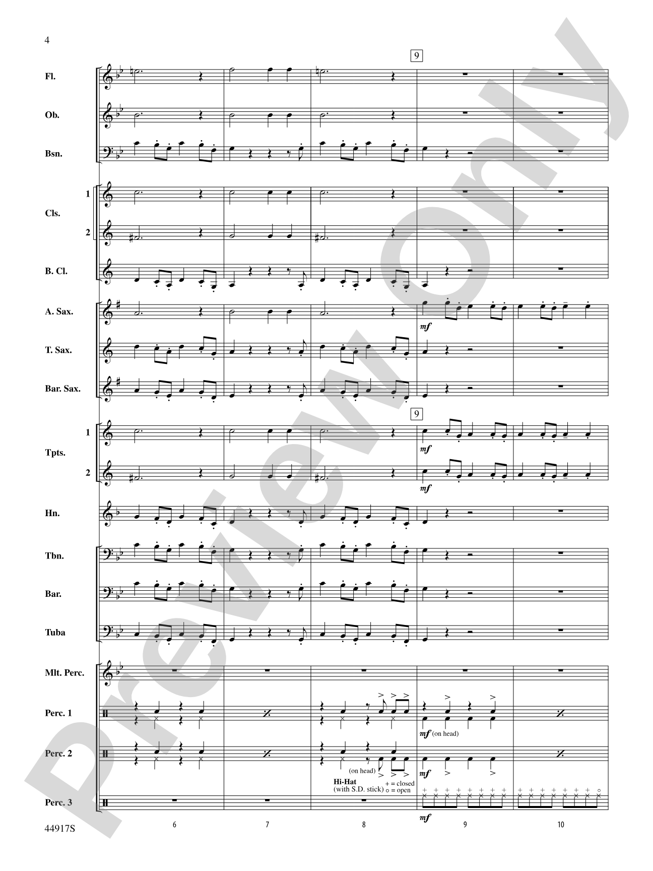 Uptown Funk: Concert Band Conductor Score & Parts
