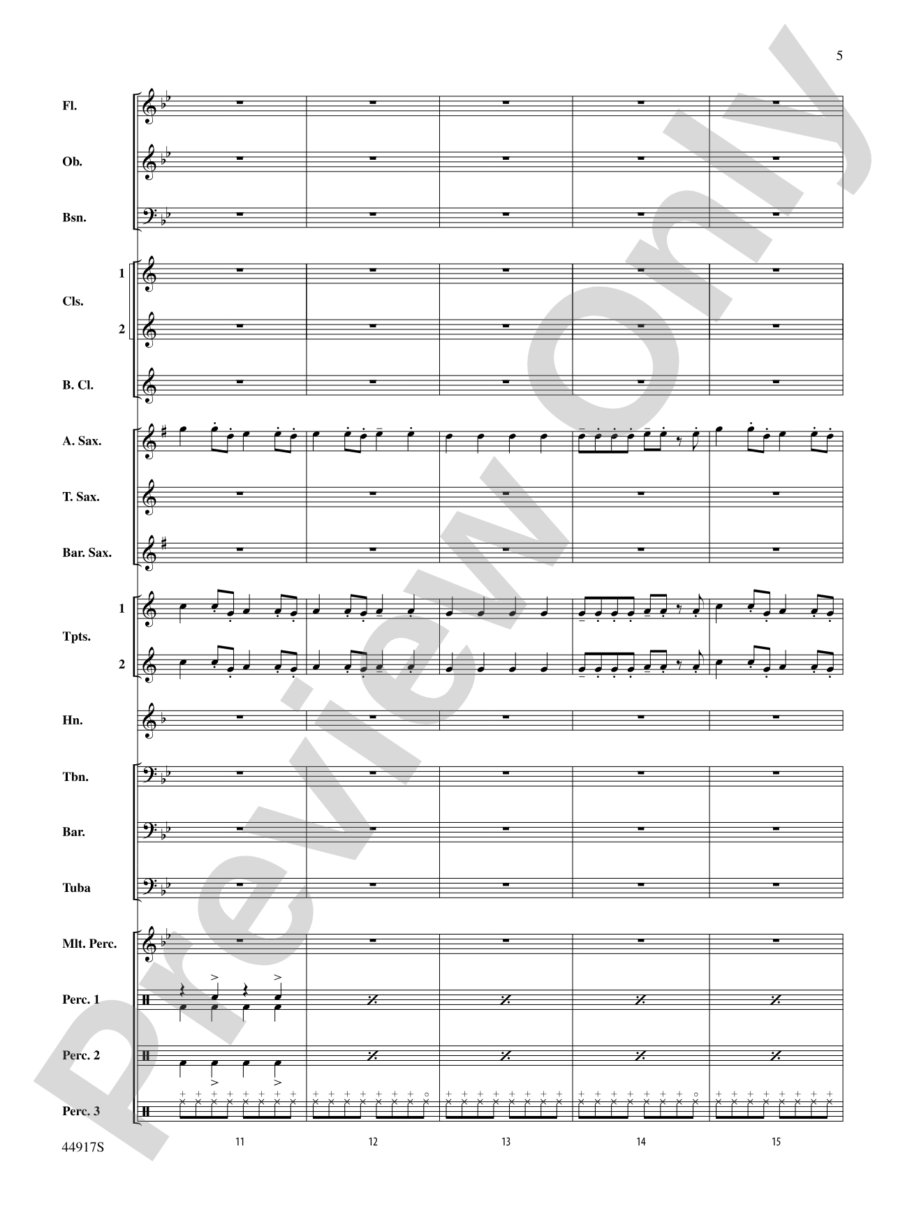 Uptown Funk: Concert Band Conductor Score & Parts