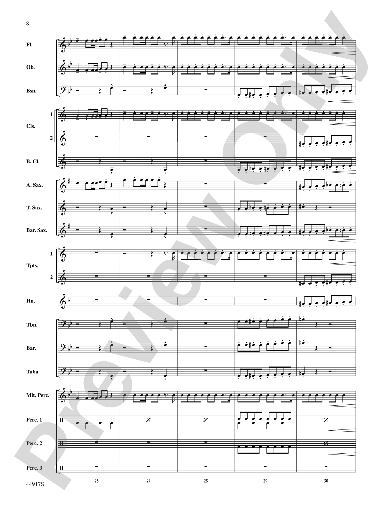 Uptown Funk: Concert Band Conductor Score & Parts