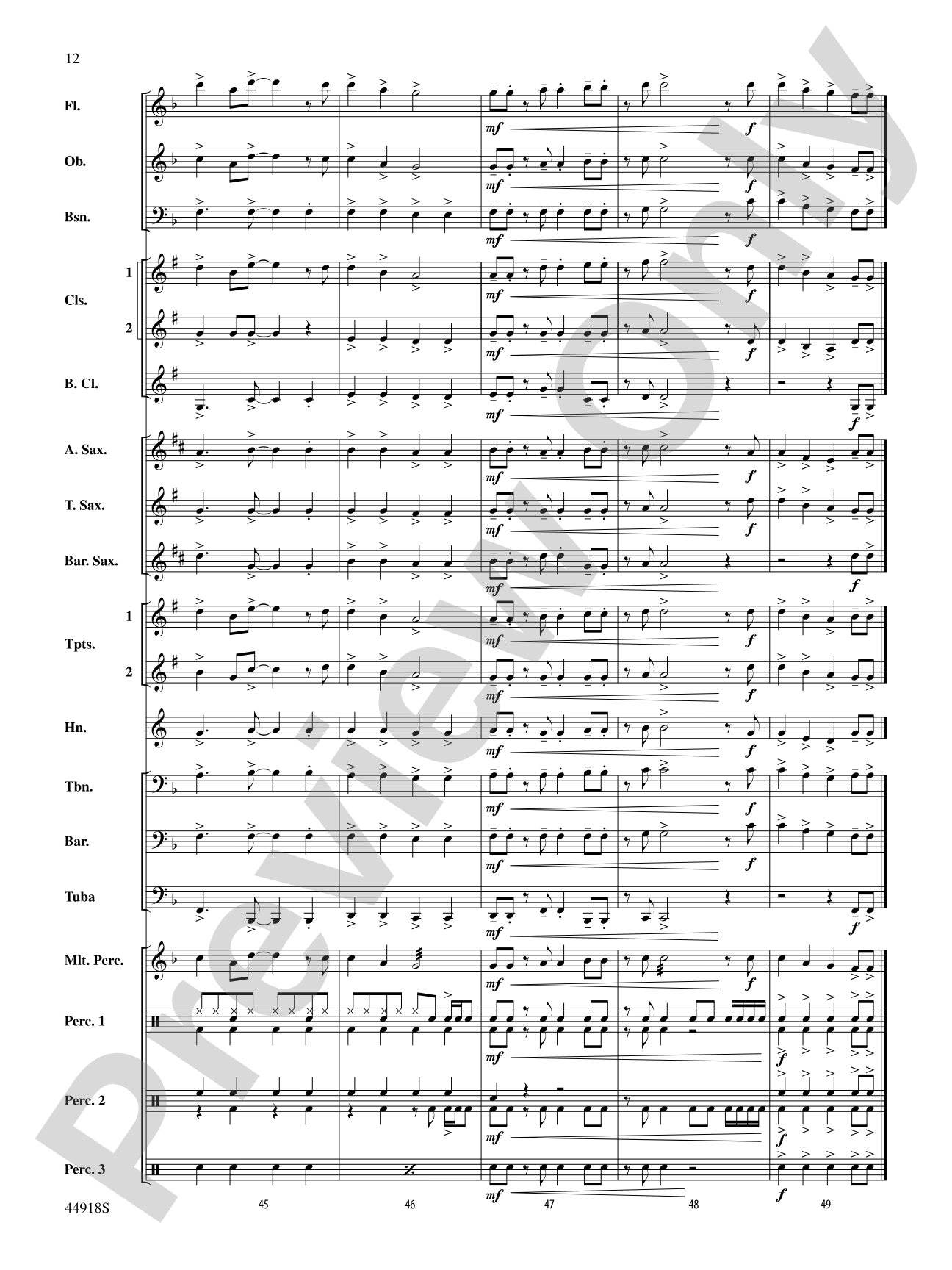 Shut Up and Dance: Concert Band Conductor Score & Parts