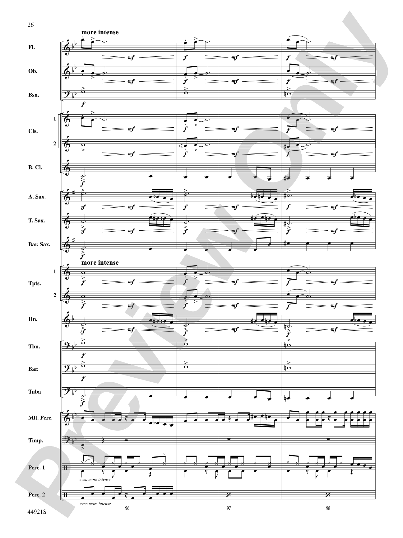 The Man from U.N.C.L.E. (from the Original Motion Picture Soundtrack): Concert Band Conductor Score & Parts