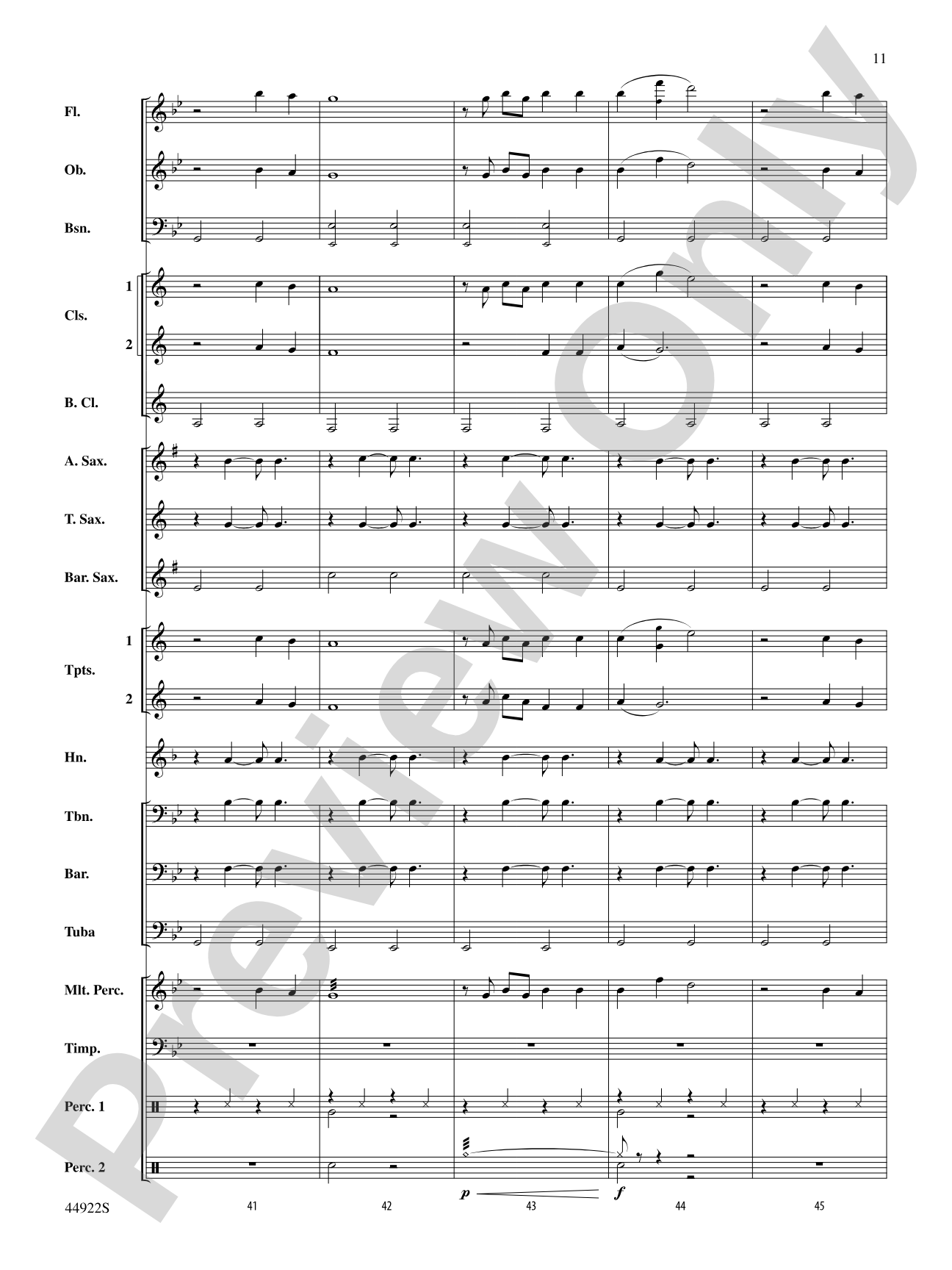 Bright: Concert Band Conductor Score & Parts