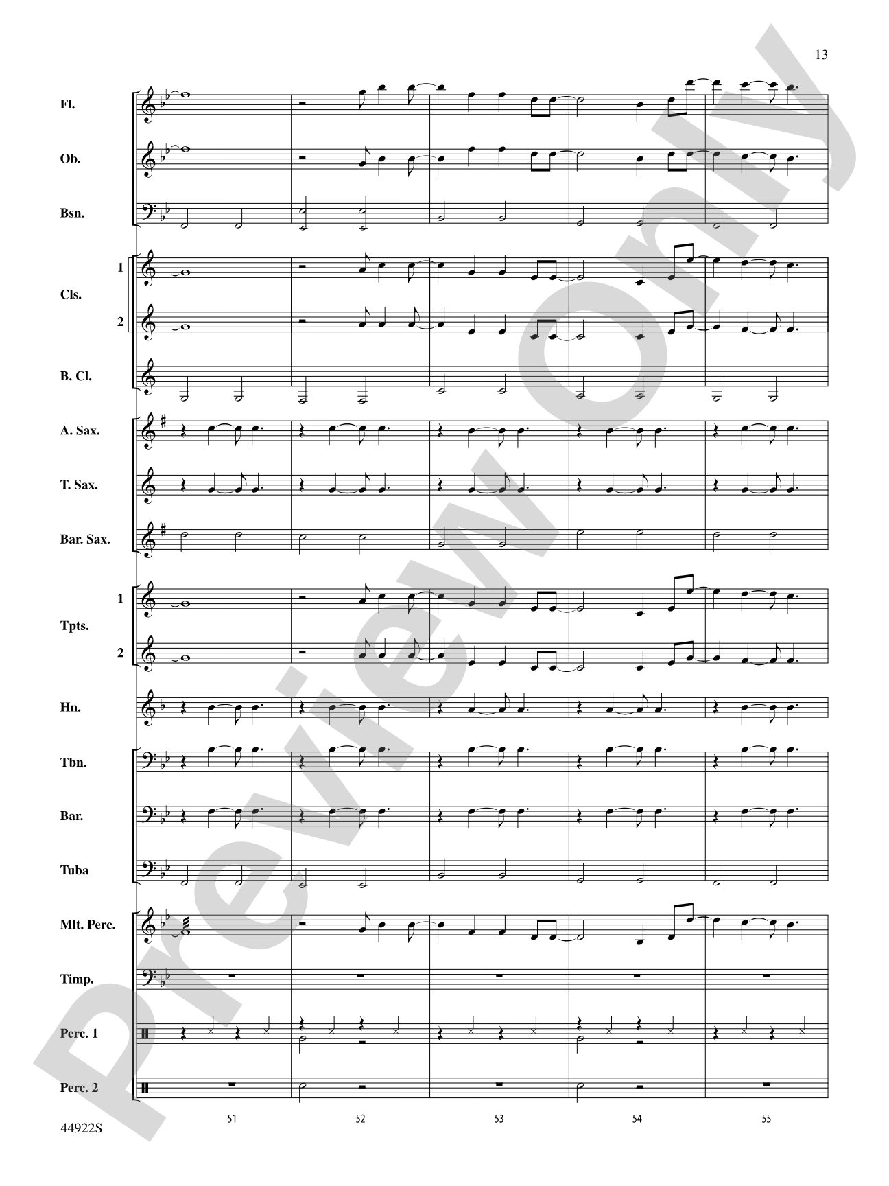Bright: Concert Band Conductor Score & Parts