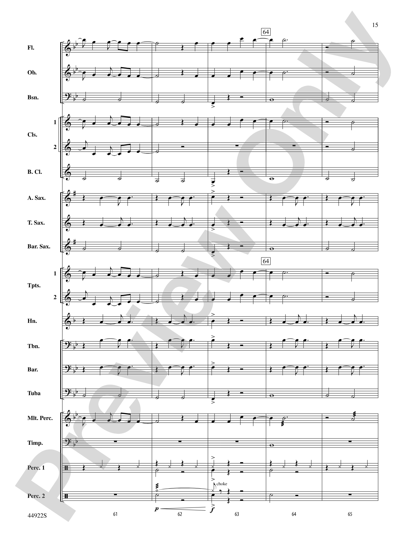 Bright: Concert Band Conductor Score & Parts
