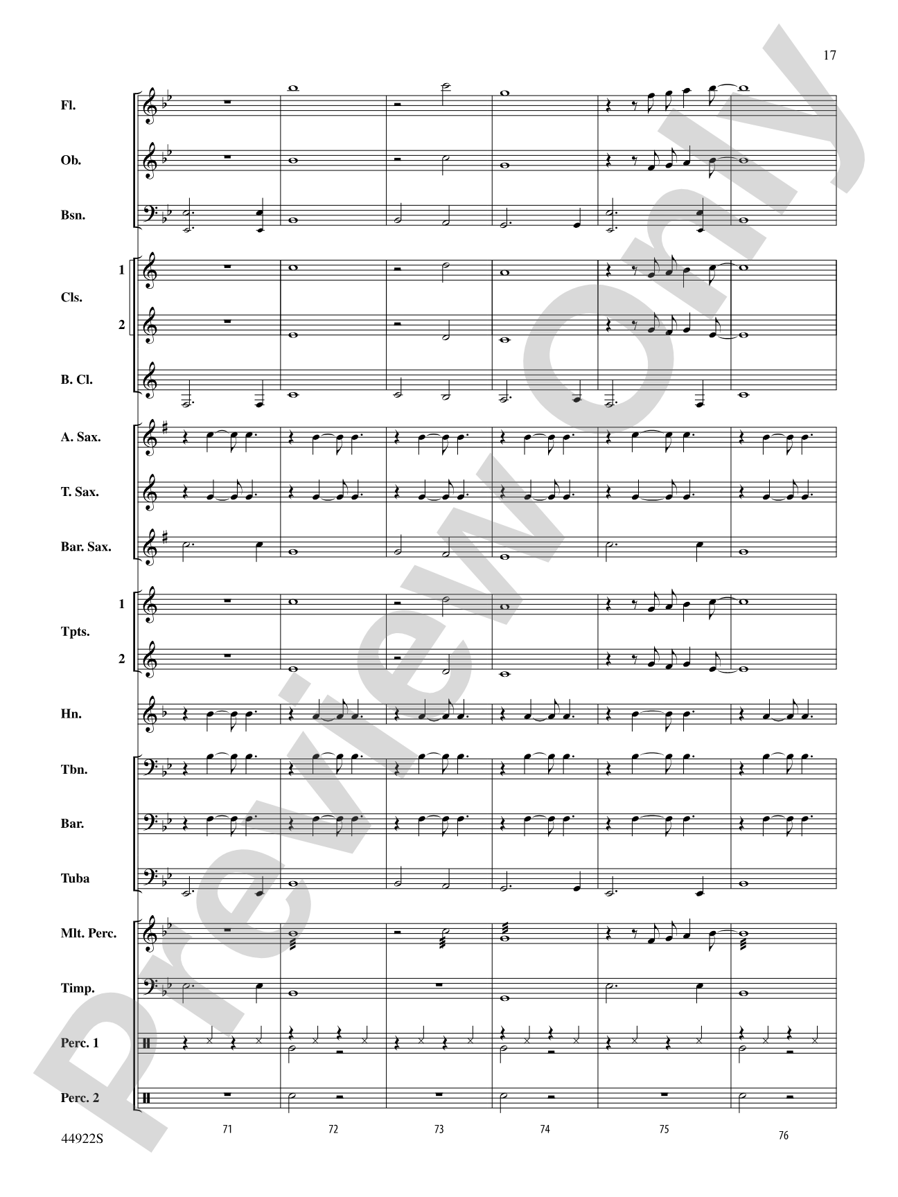 Bright: Concert Band Conductor Score & Parts