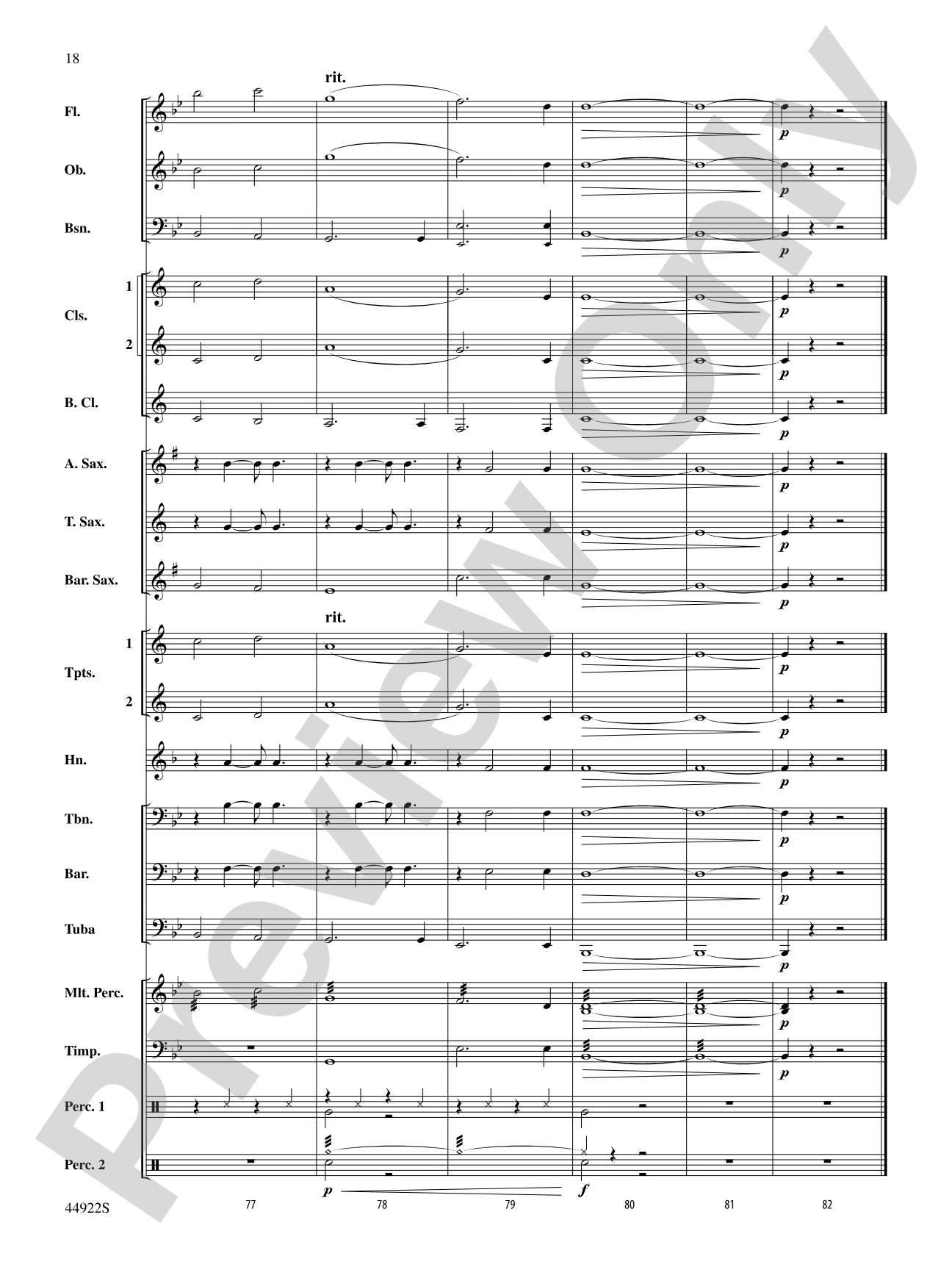 Bright: Concert Band Conductor Score & Parts