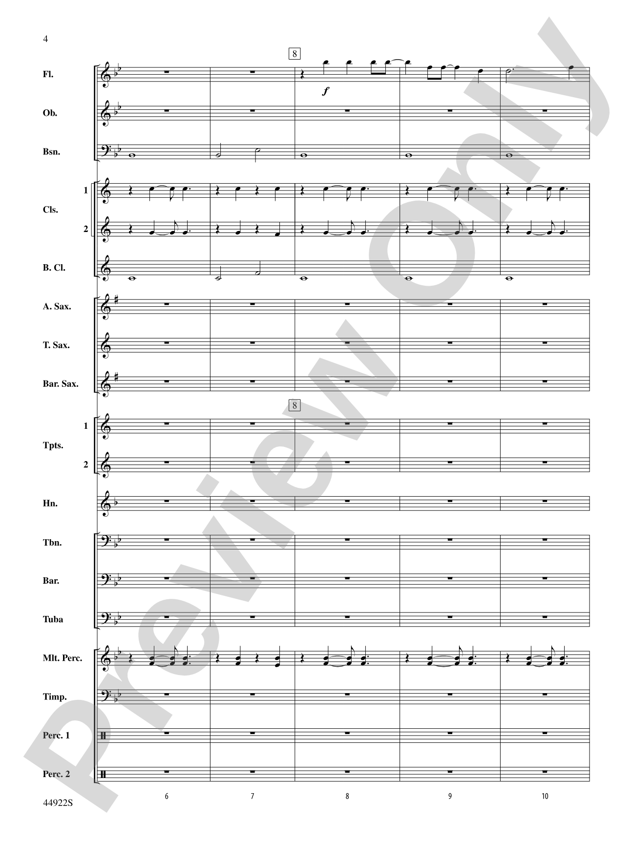 Bright: Concert Band Conductor Score & Parts