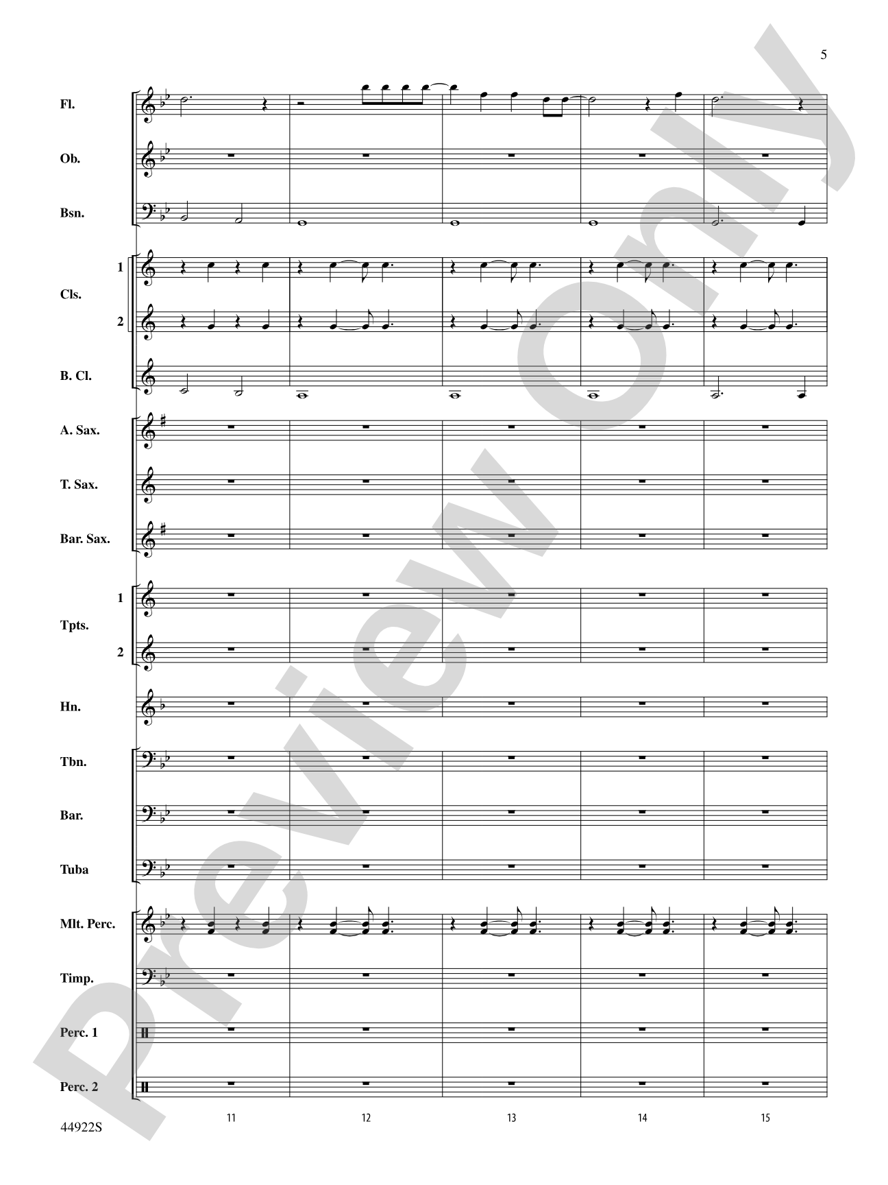 Bright: Concert Band Conductor Score & Parts