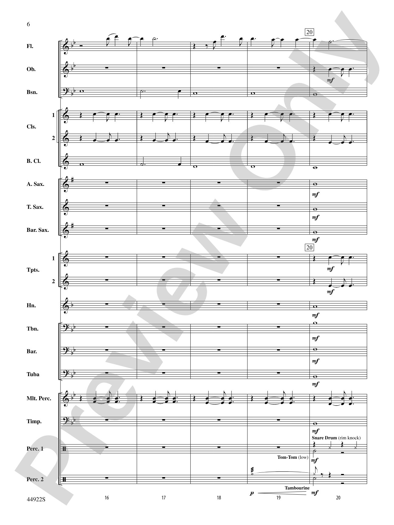 Bright: Concert Band Conductor Score & Parts