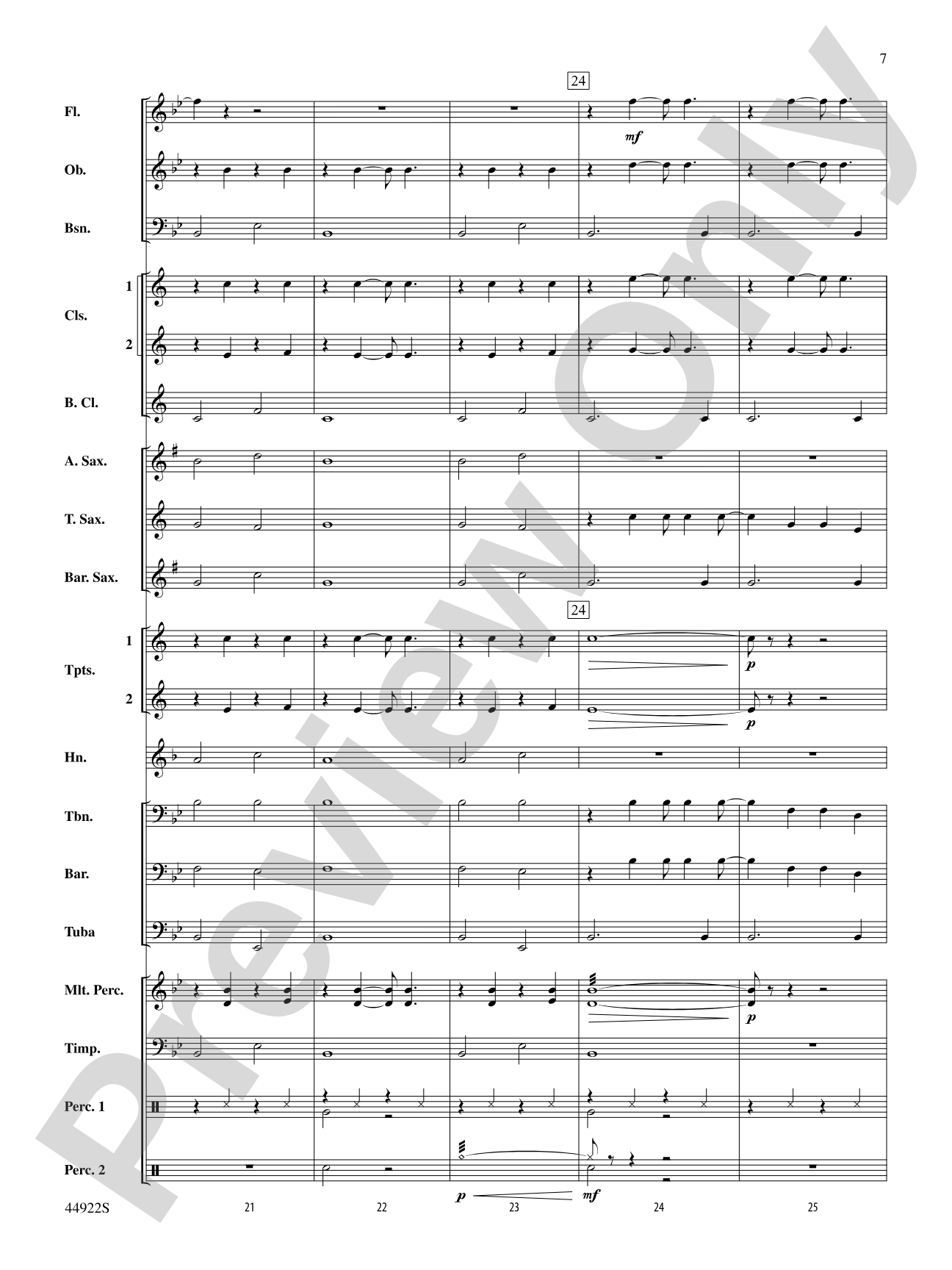 Bright: Concert Band Conductor Score & Parts