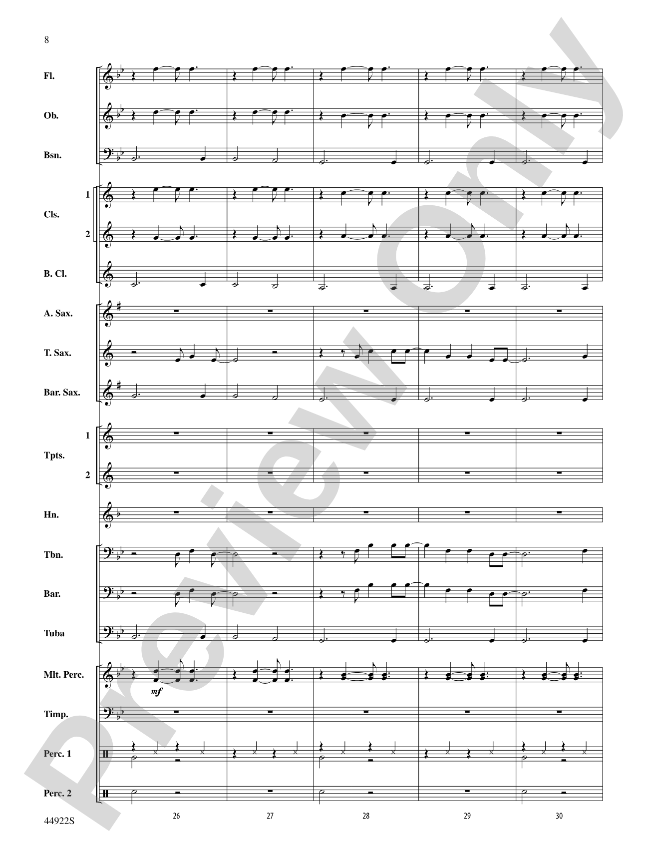 Bright: Concert Band Conductor Score & Parts