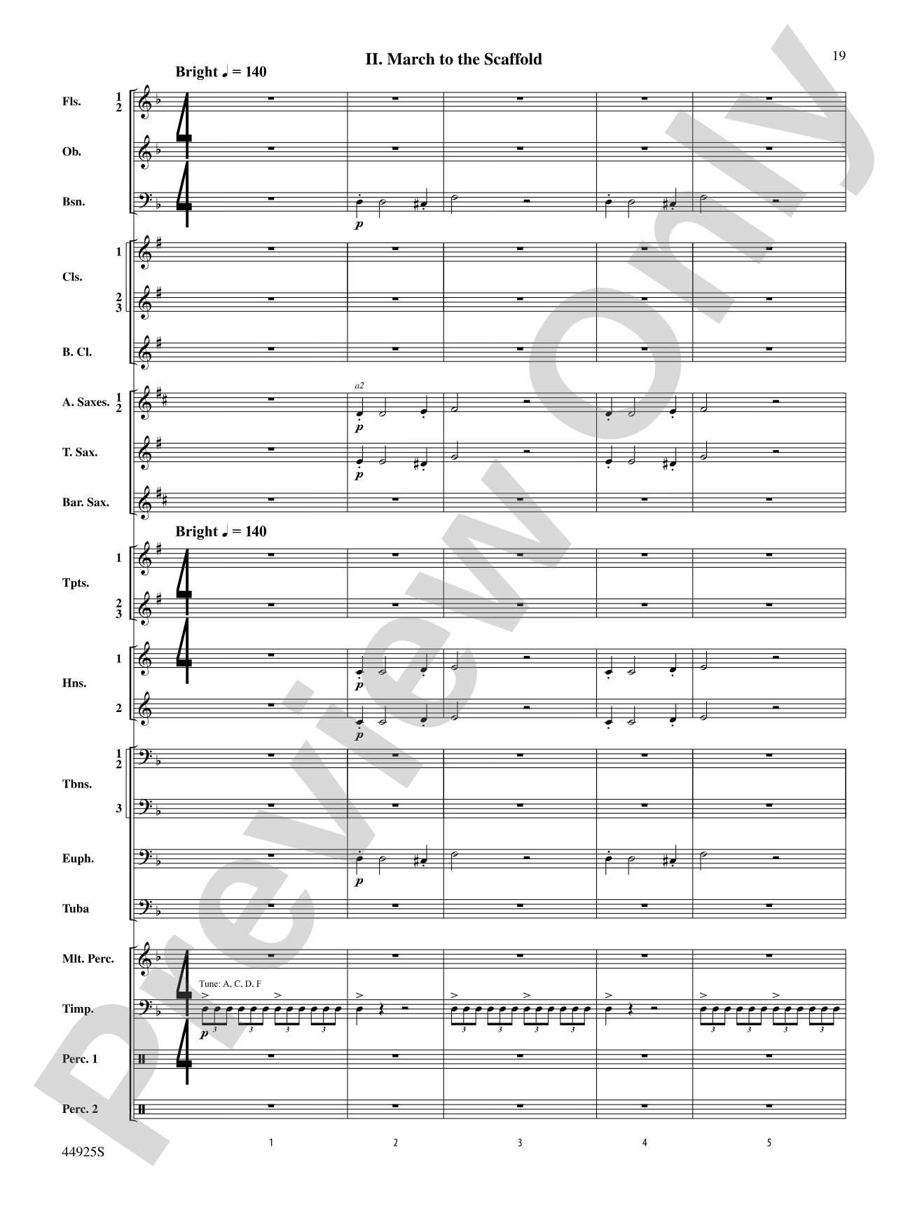 Suite from Symphonie Fantastique: Concert Band Conductor Score & Parts