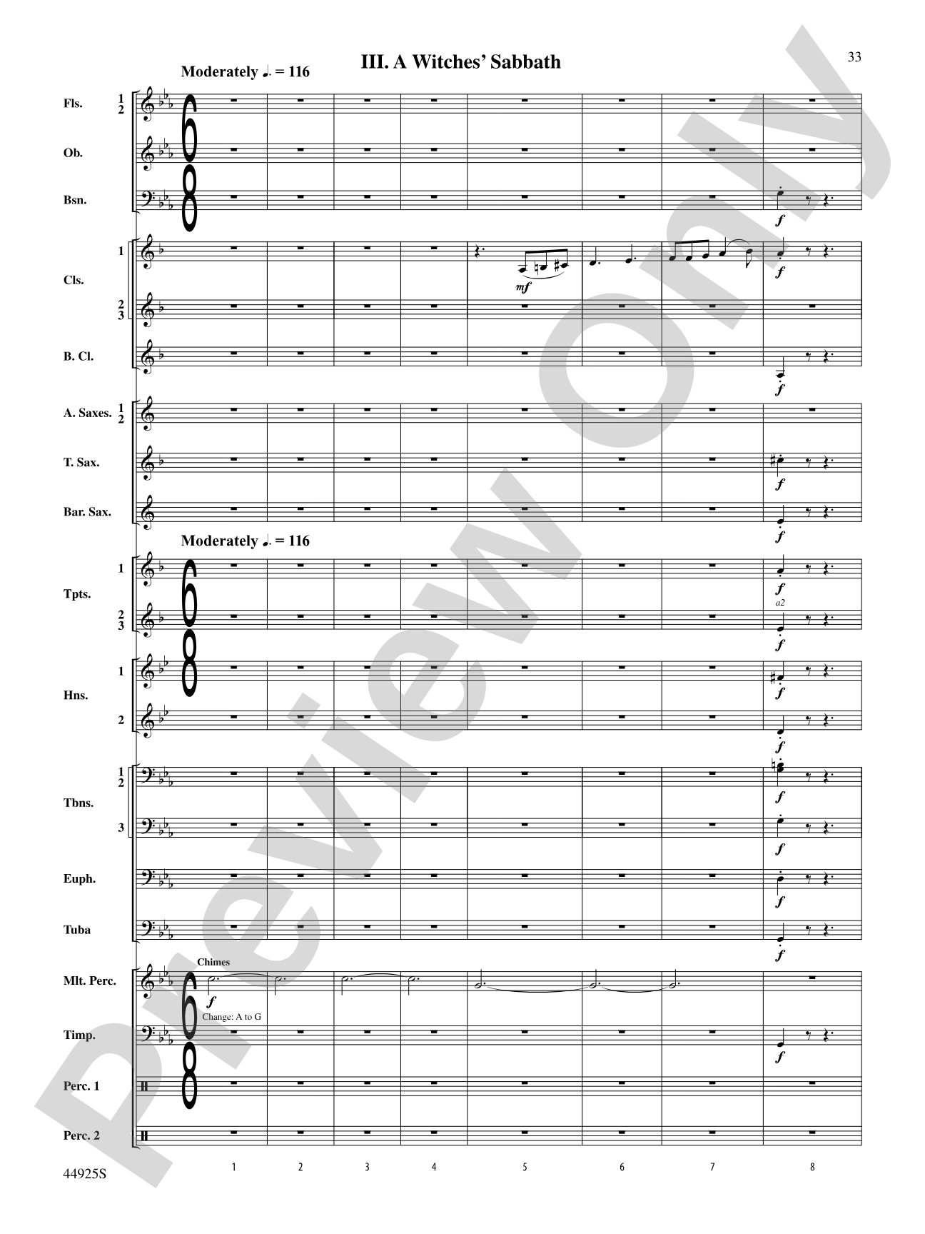Suite from Symphonie Fantastique: Concert Band Conductor Score & Parts