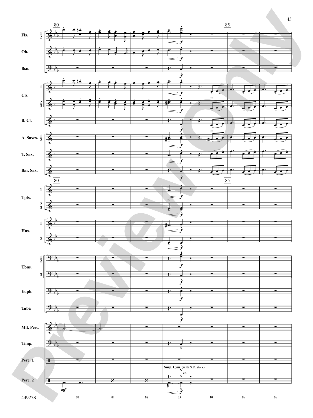 Suite from Symphonie Fantastique: Concert Band Conductor Score & Parts