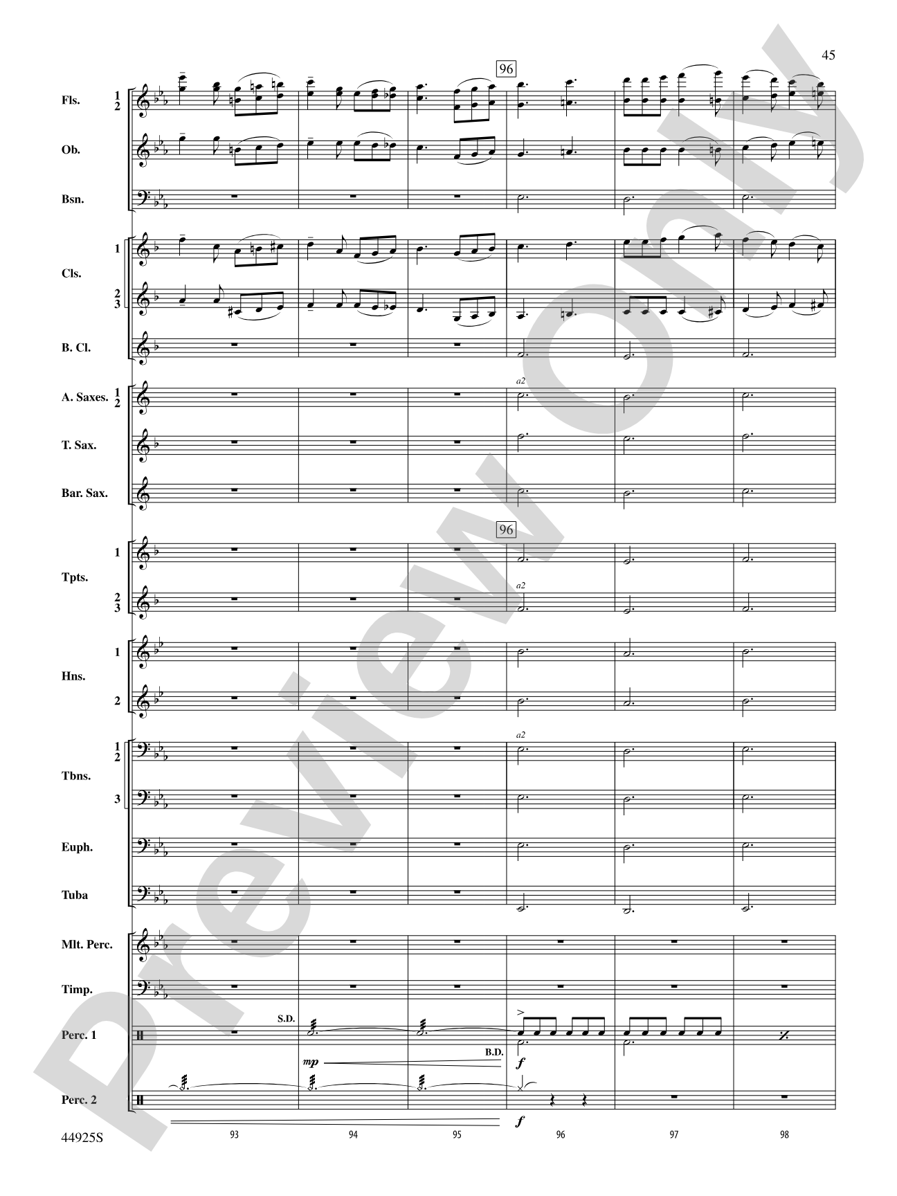 Suite from Symphonie Fantastique: Concert Band Conductor Score & Parts