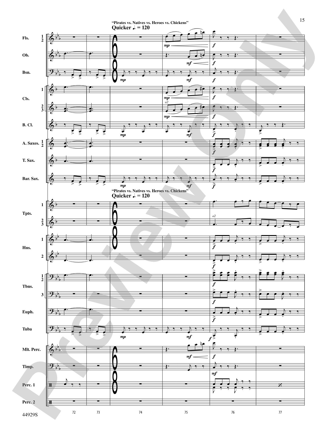 Pan: Highlights from the Warner Bros. Pictures Motion Picture Soundtrack: Concert Band Conductor Score & Parts