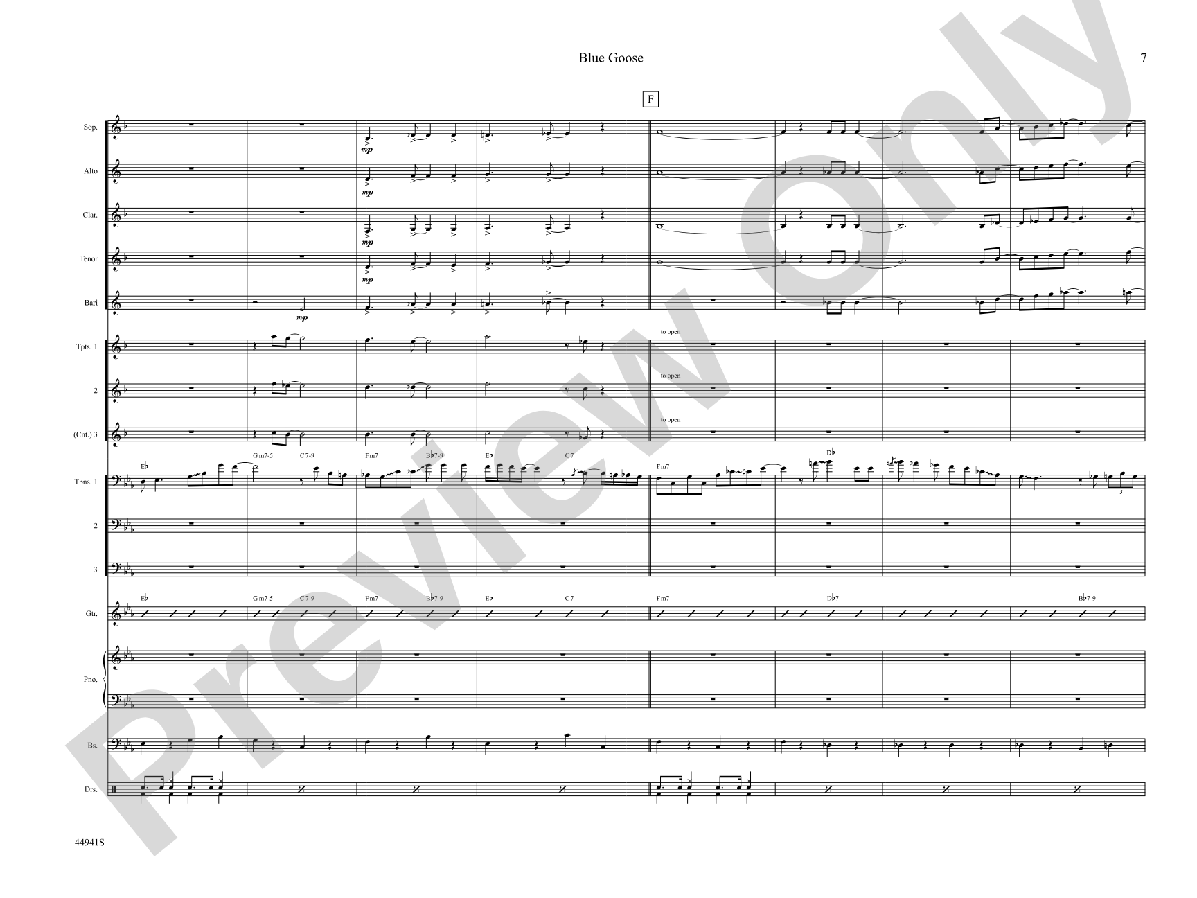 Blue Goose: Jazz Ensemble Conductor Score & Parts