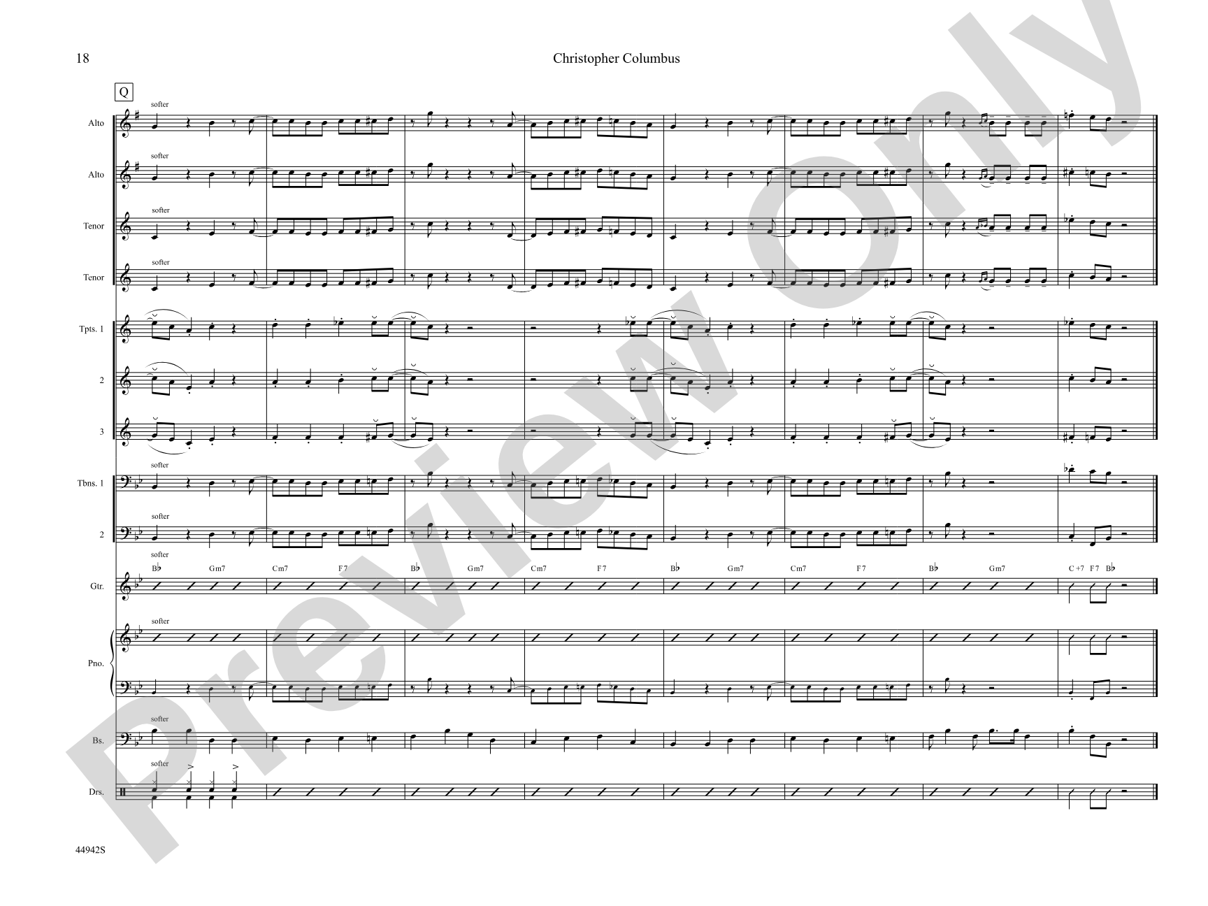 Christopher Columbus: Jazz Ensemble Conductor Score & Parts