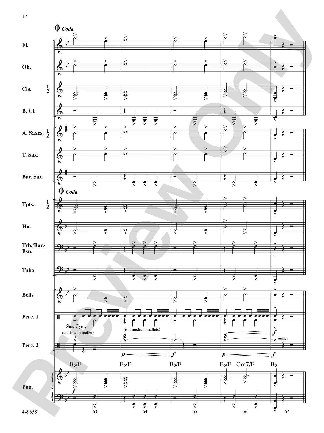 Windward Overture: Concert Band Conductor Score & Parts