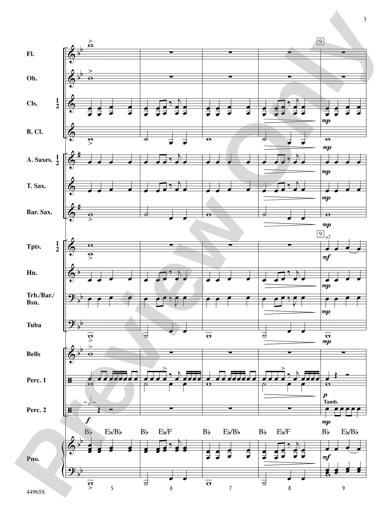Windward Overture: Concert Band Conductor Score & Parts