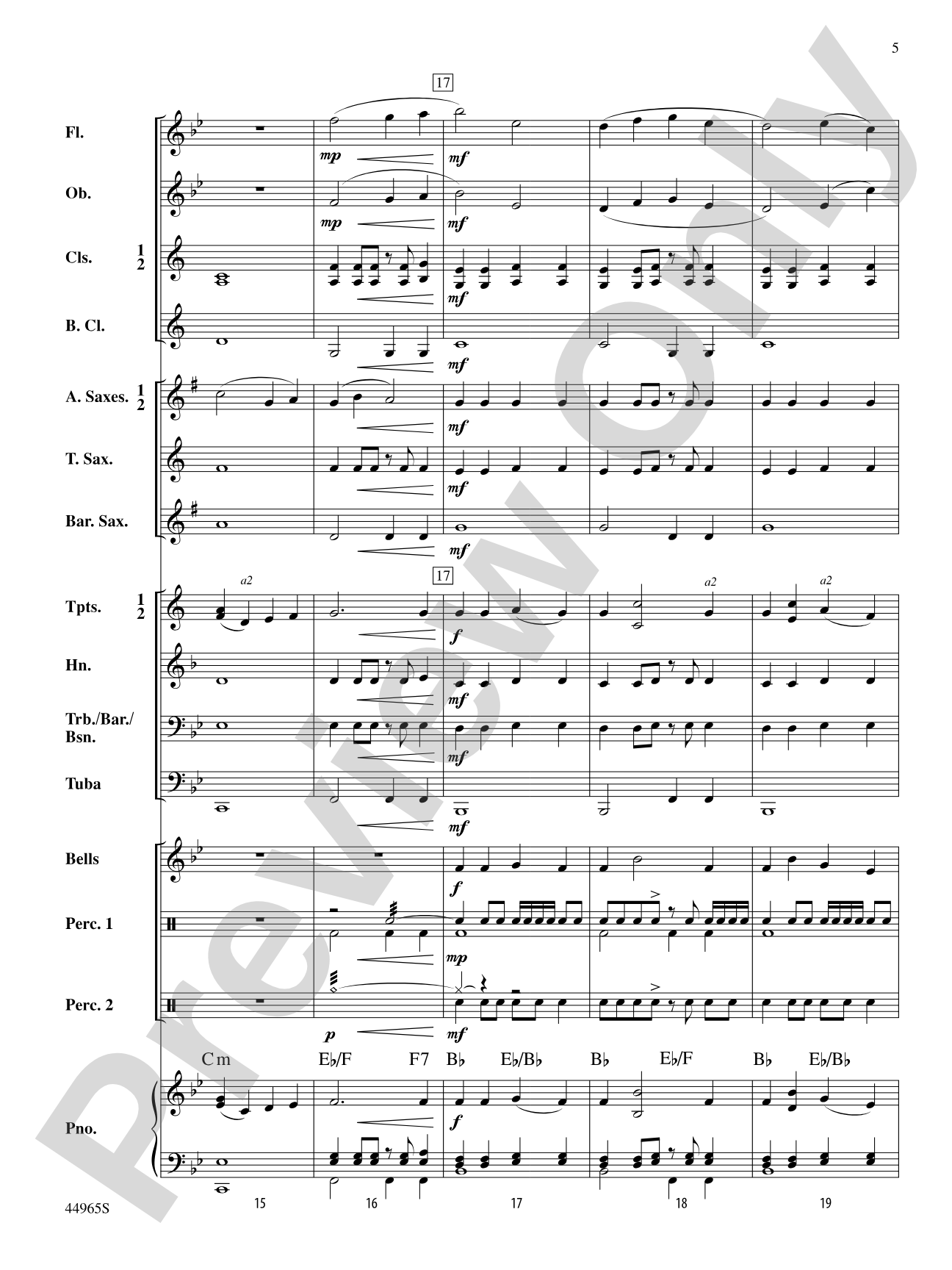 Windward Overture: Concert Band Conductor Score & Parts