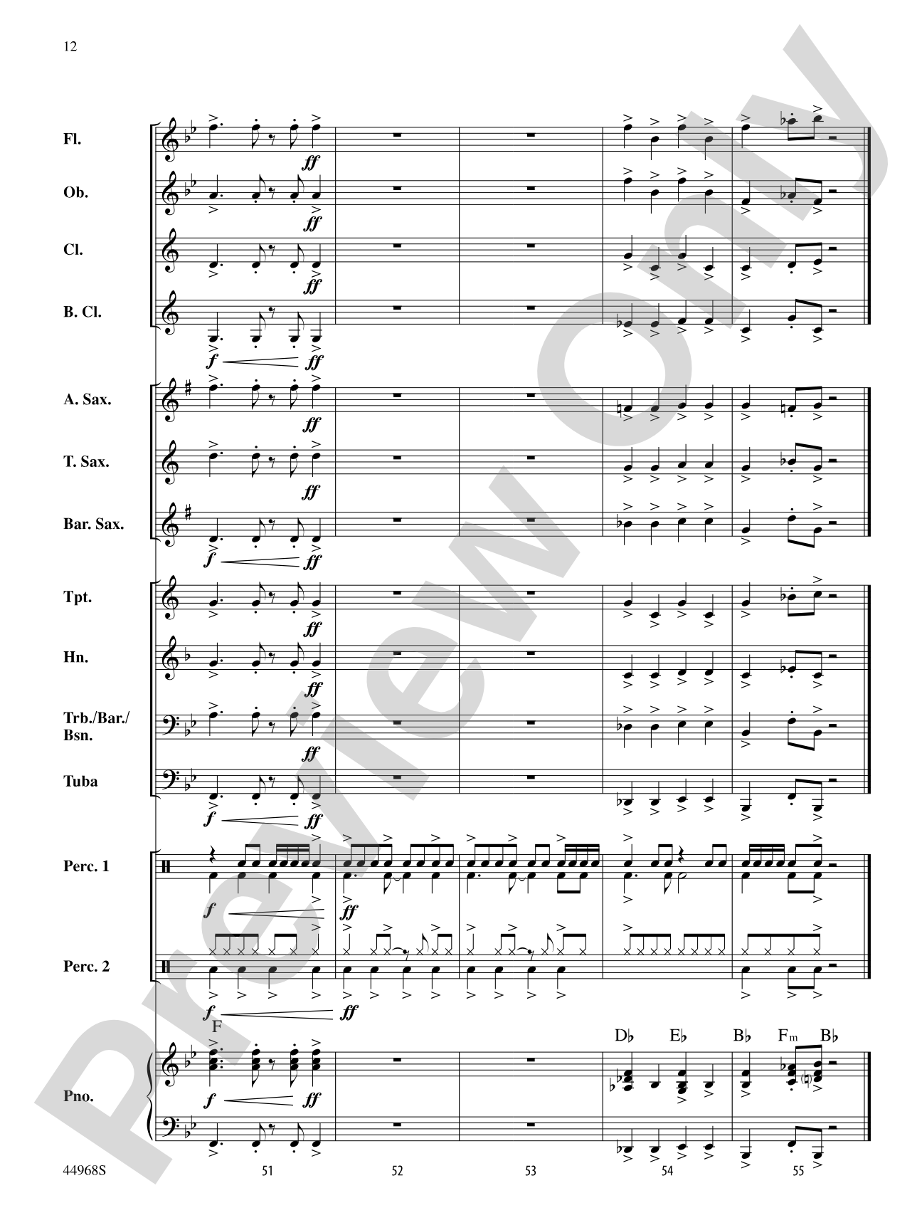 Moon Rocks: Concert Band Conductor Score & Parts