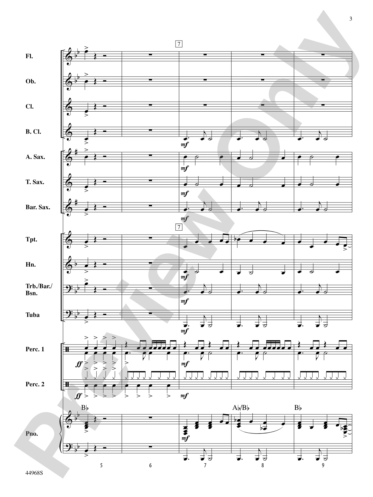 Moon Rocks: Concert Band Conductor Score & Parts