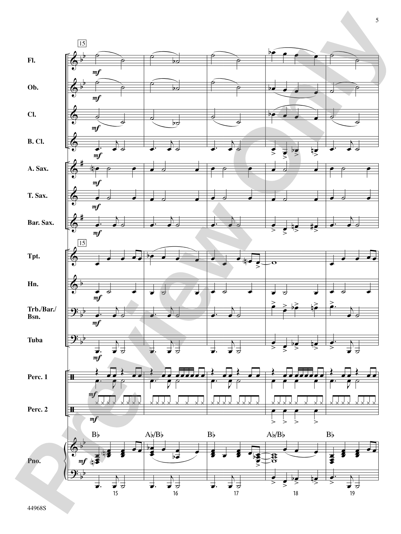 Moon Rocks: Concert Band Conductor Score & Parts