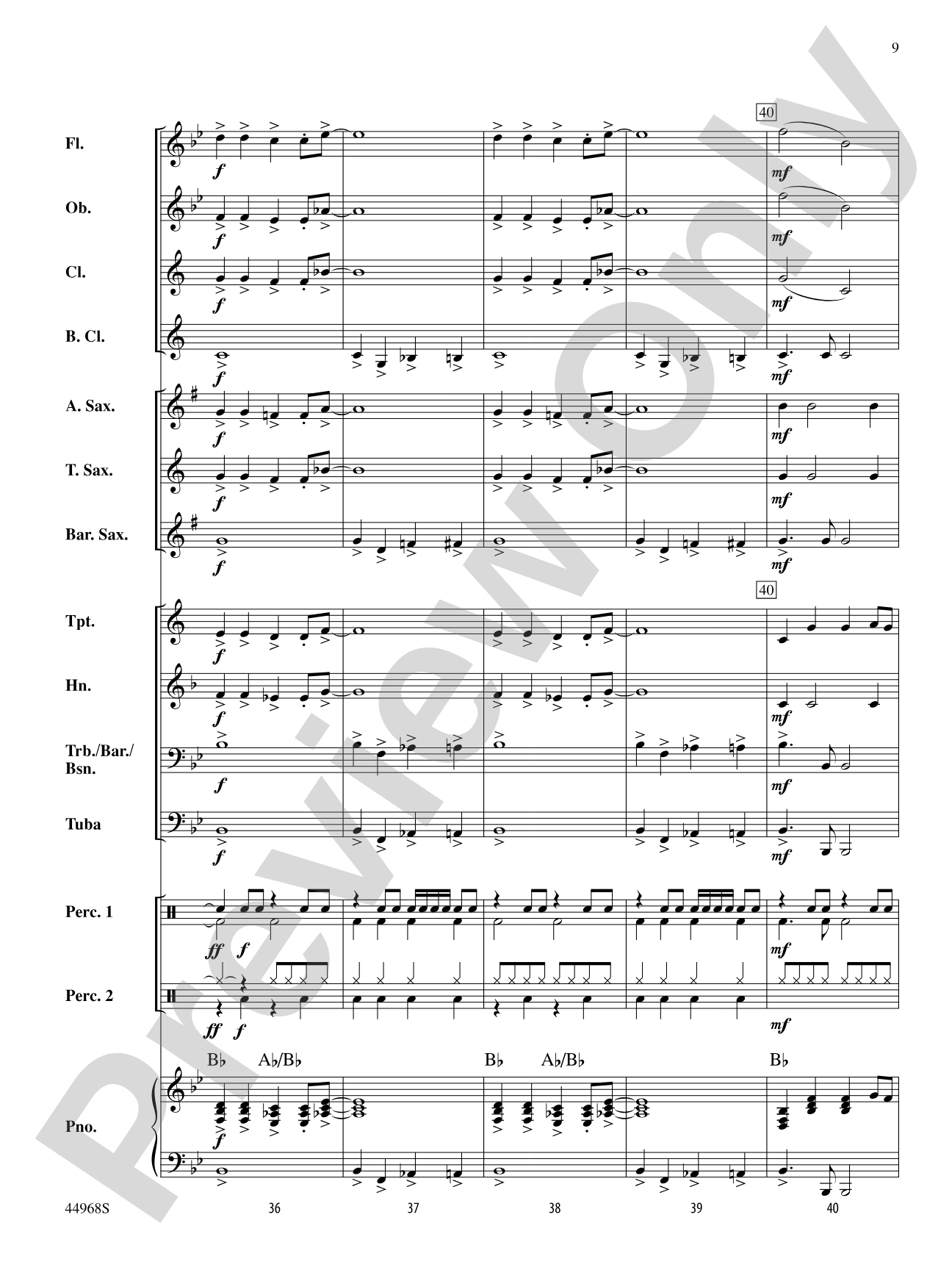 Moon Rocks: Concert Band Conductor Score & Parts