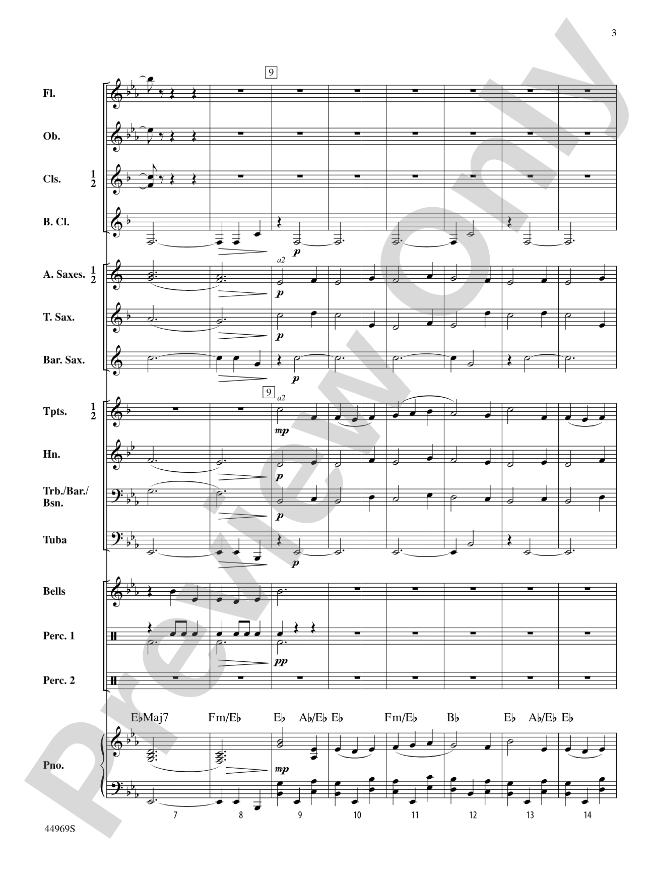 A Carol Français: Concert Band Conductor Score & Parts