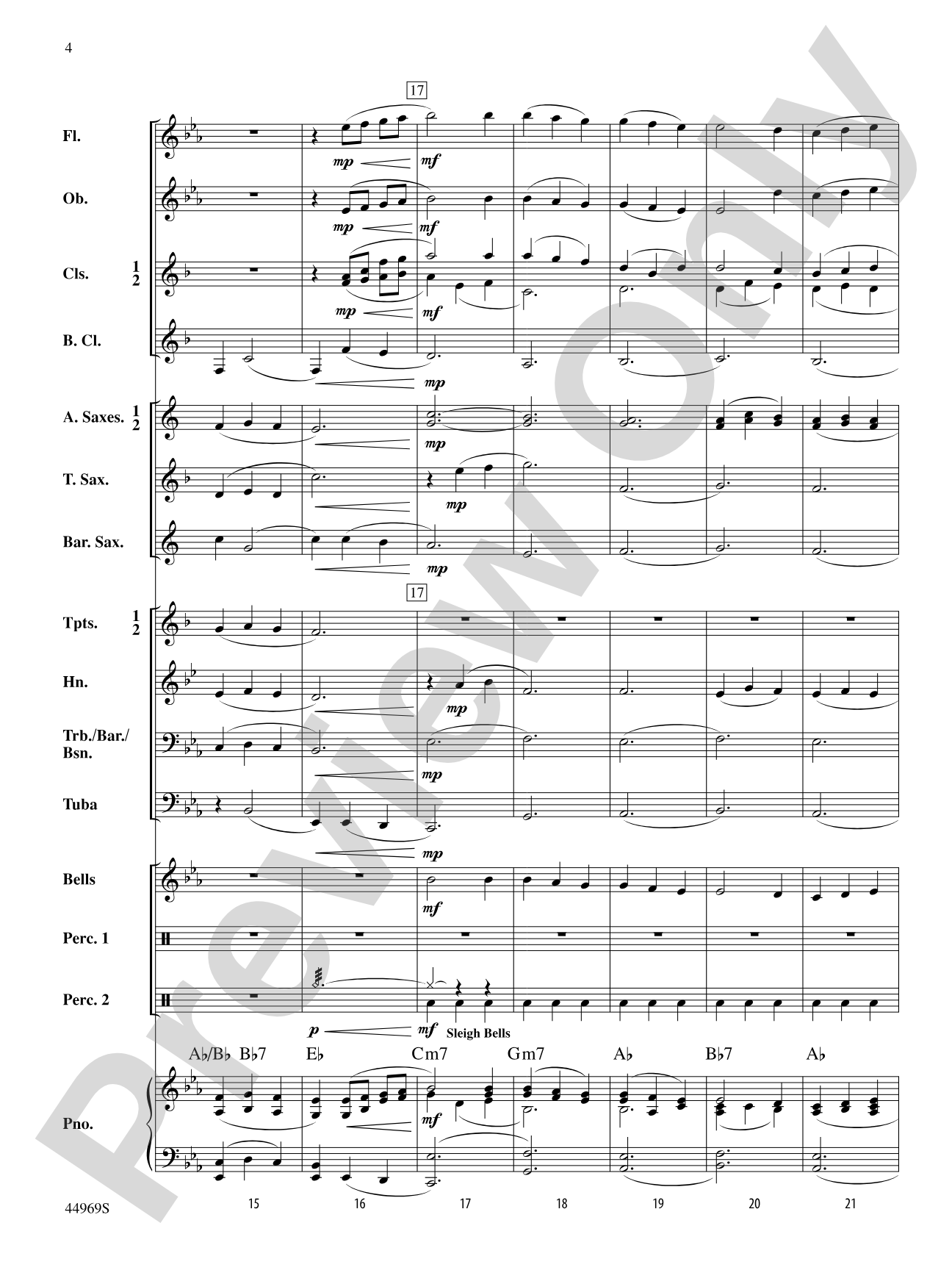 A Carol Français: Concert Band Conductor Score & Parts
