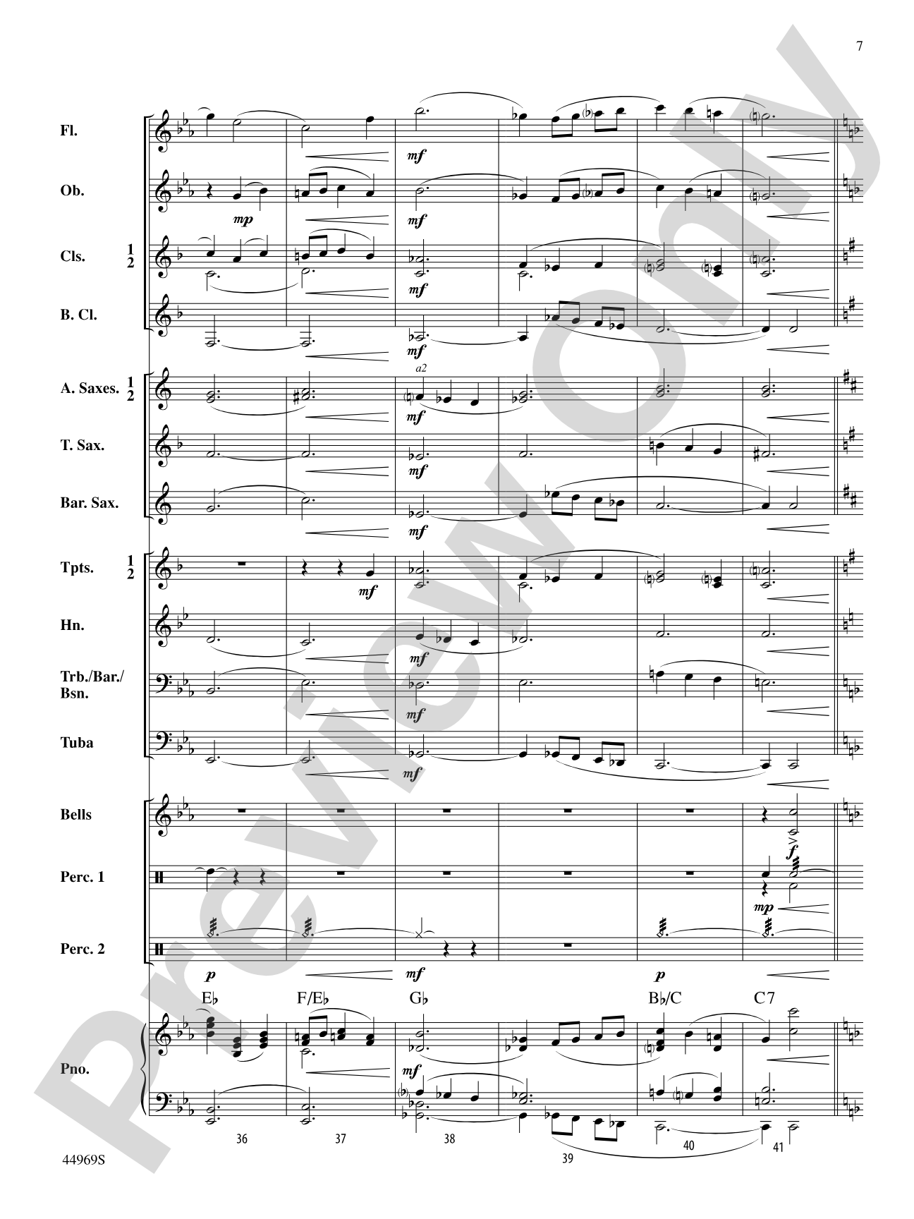 A Carol Français: Concert Band Conductor Score & Parts