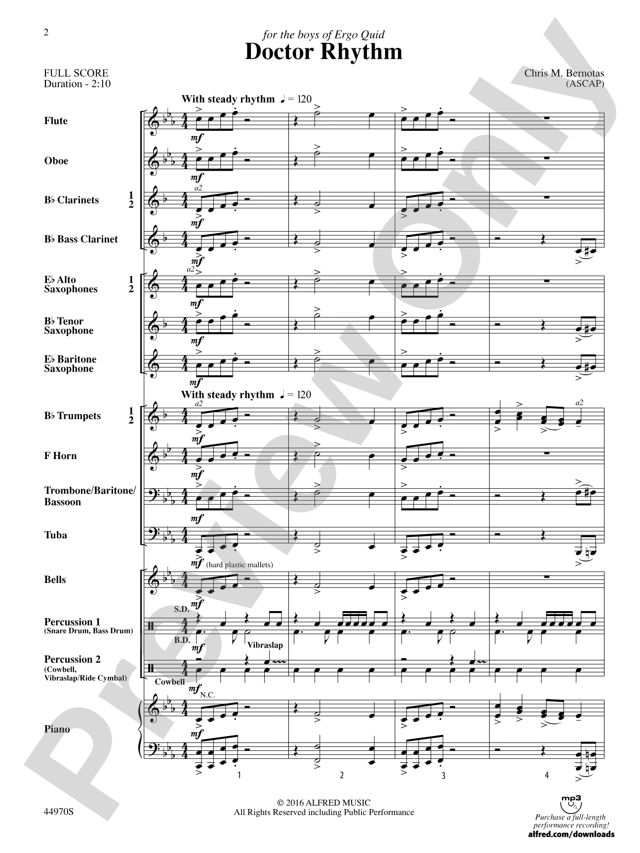 Doctor Rhythm: Concert Band Conductor Score & Parts