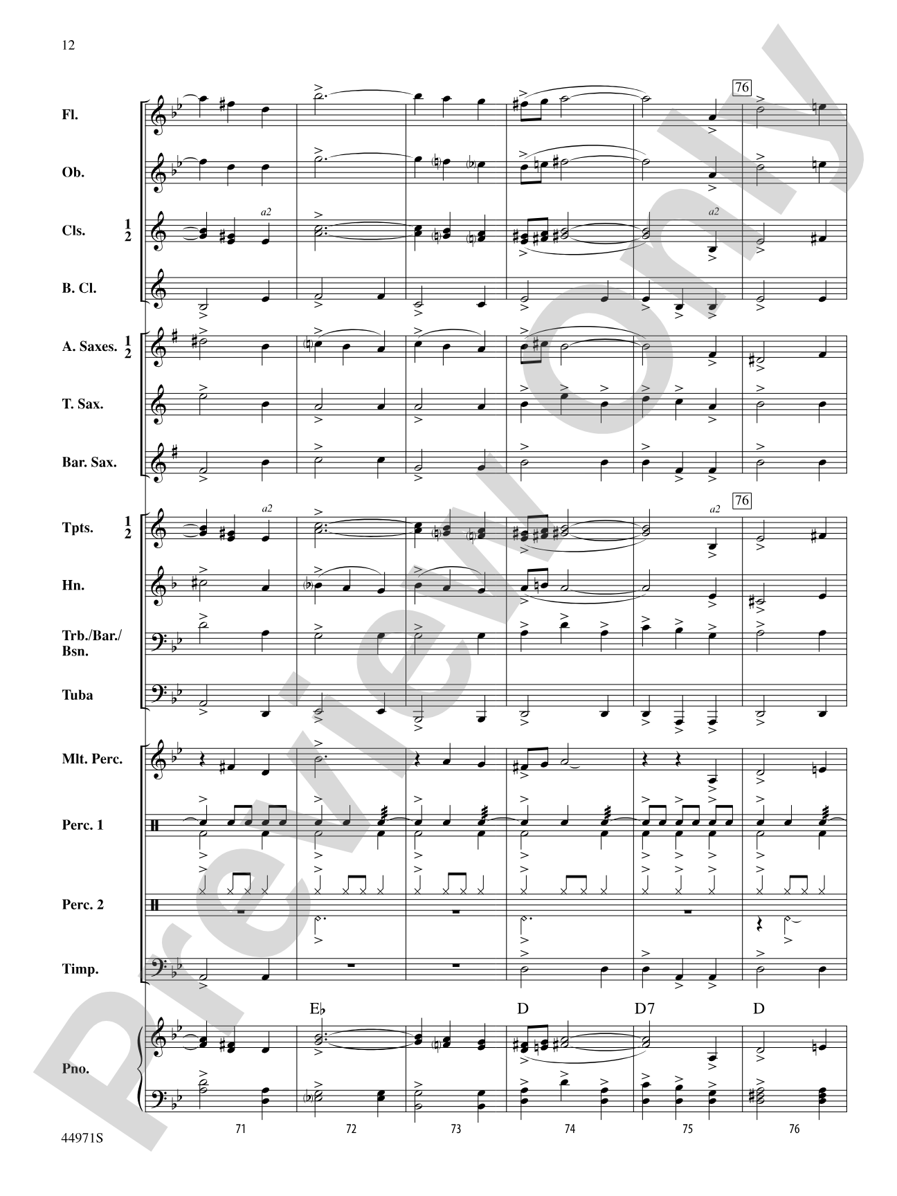 El Toro: Concert Band Conductor Score & Parts