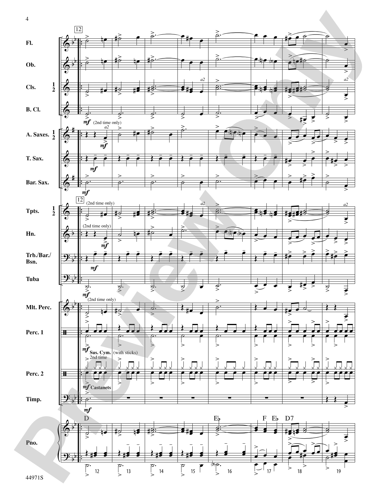 El Toro: Concert Band Conductor Score & Parts