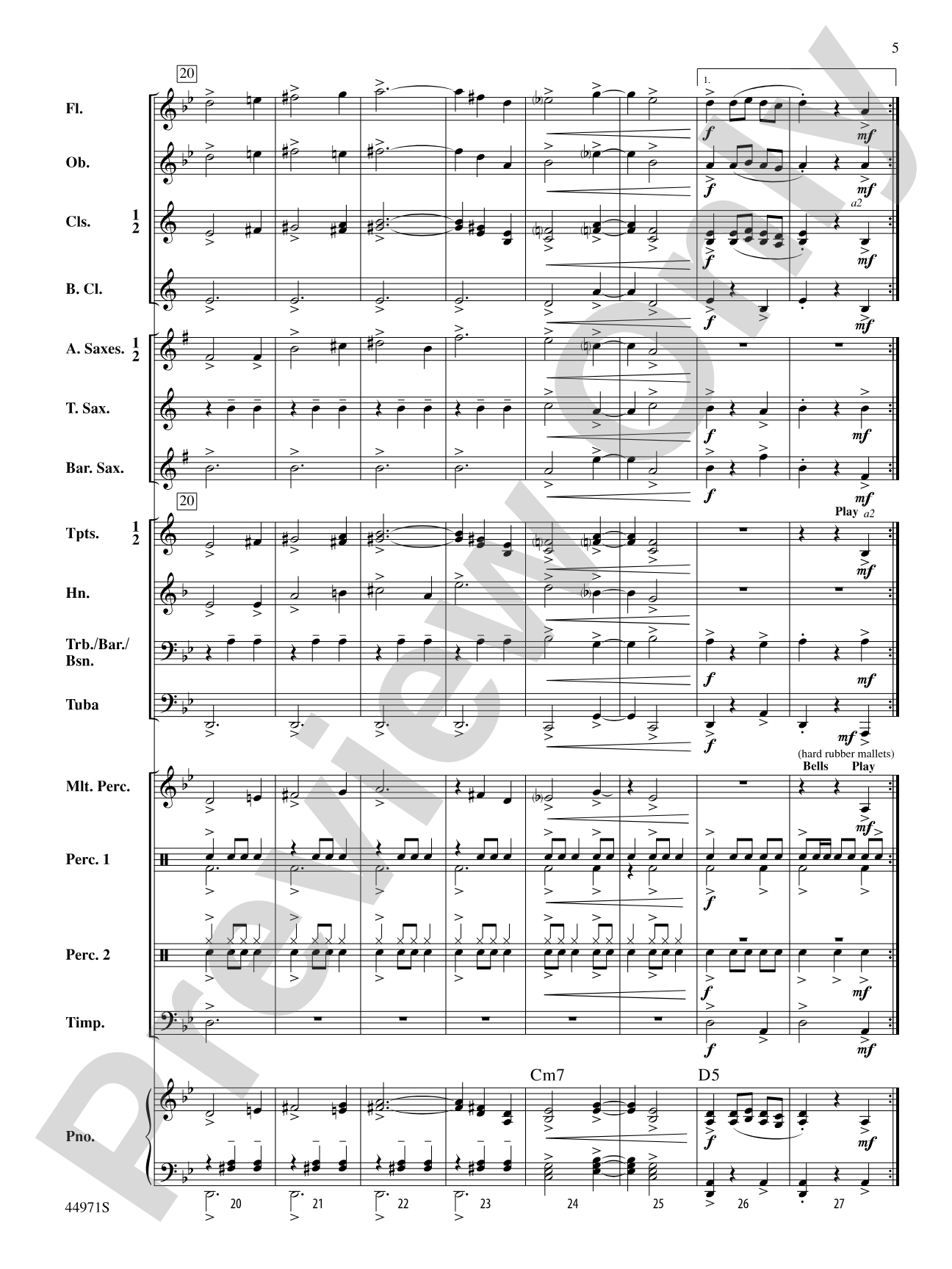 El Toro: Concert Band Conductor Score & Parts