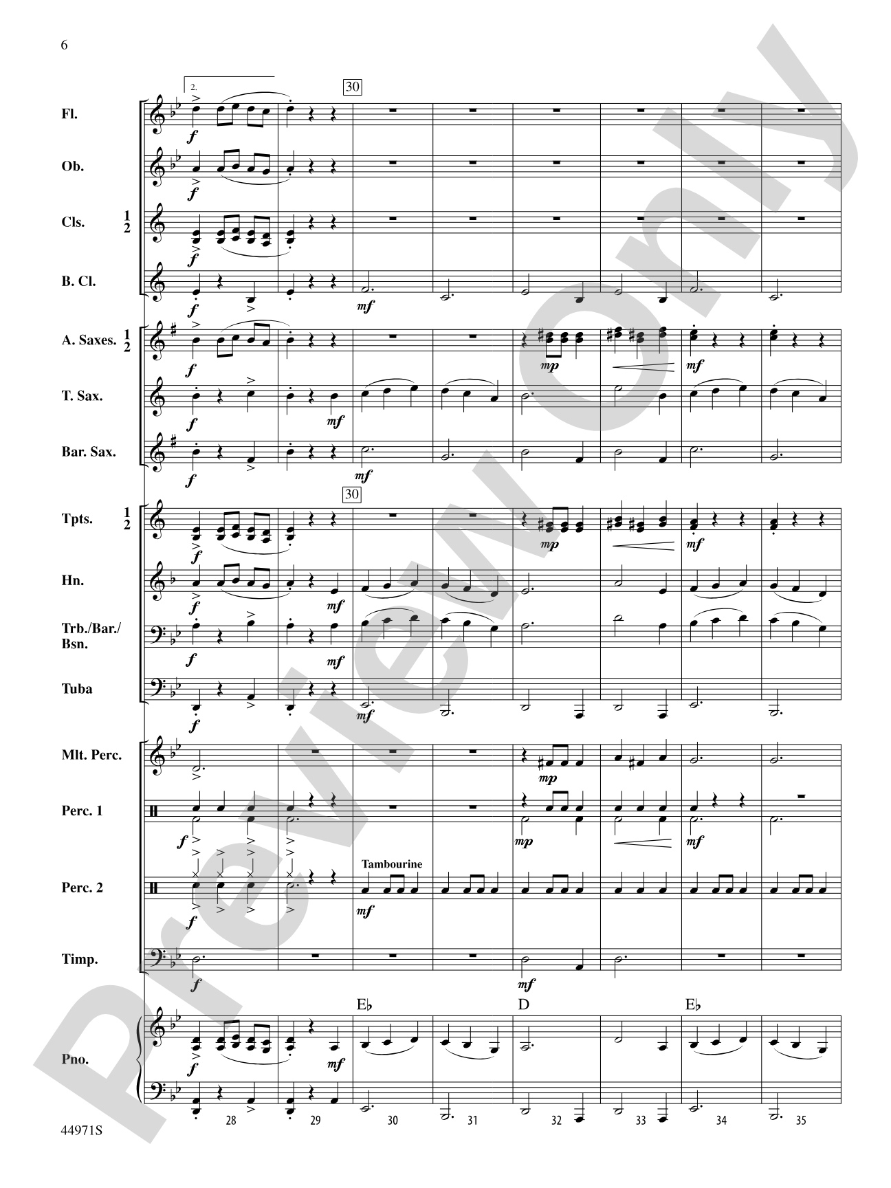 El Toro: Concert Band Conductor Score & Parts
