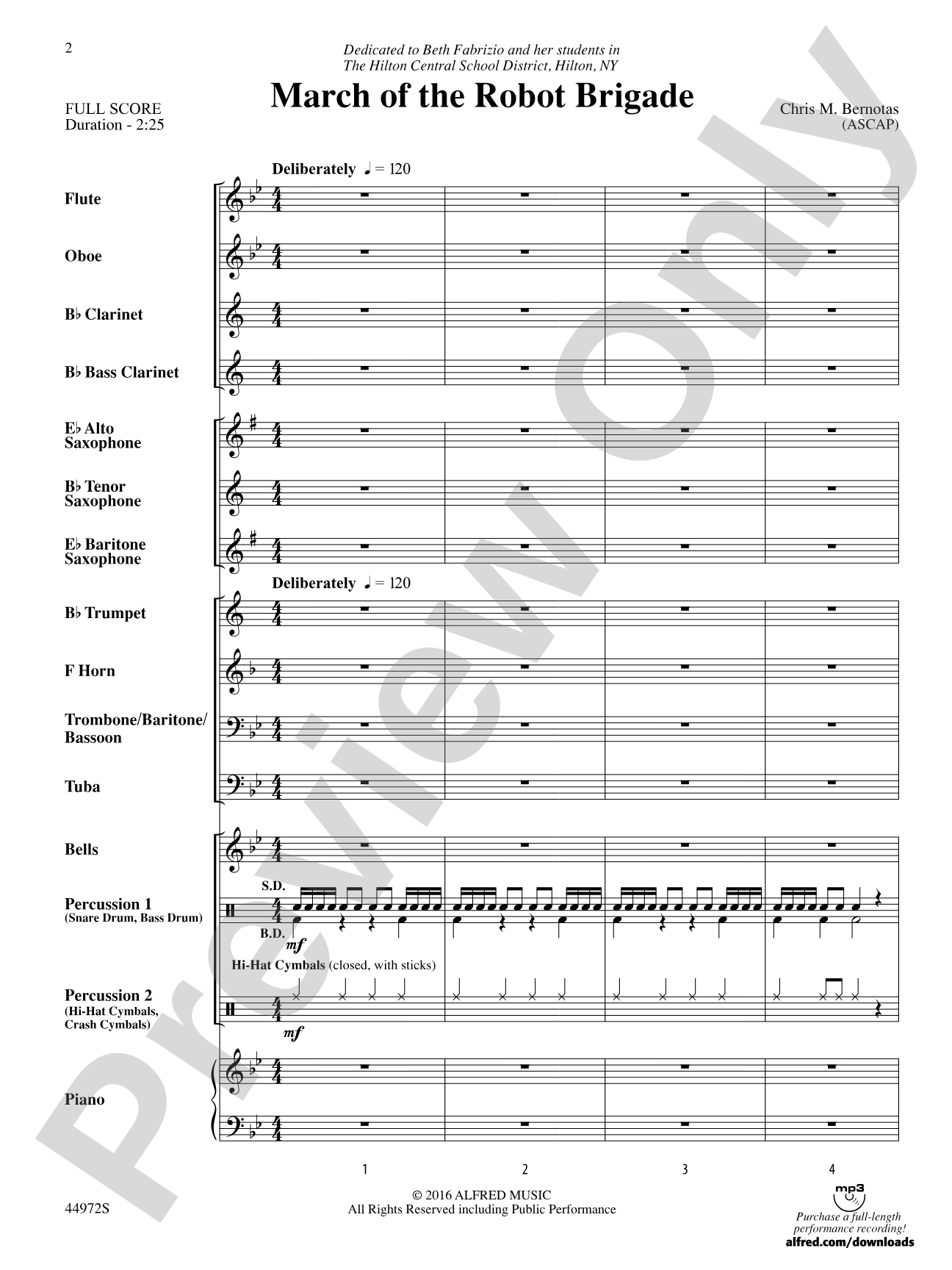 March of the Robot Brigade: Concert Band Conductor Score & Parts