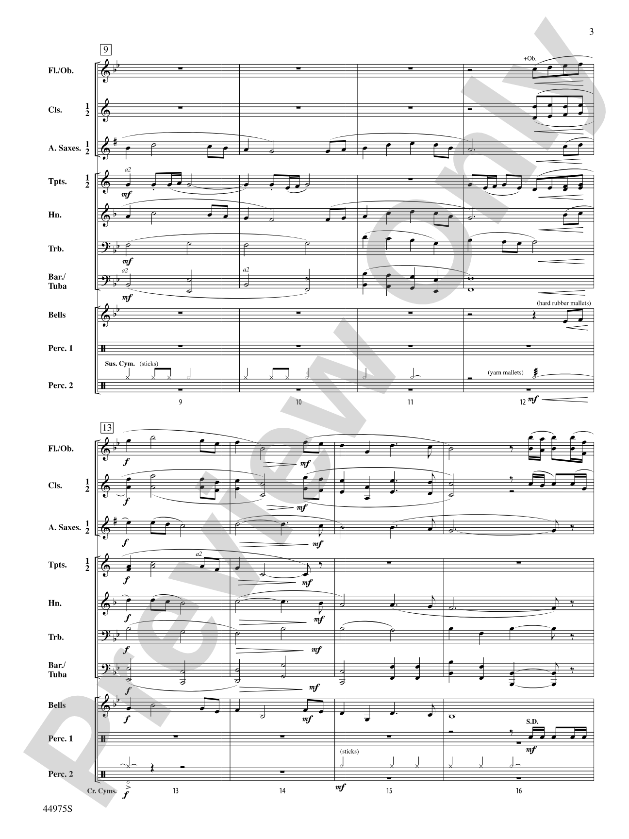 Noble Portrait: Concert Band Conductor Score & Parts