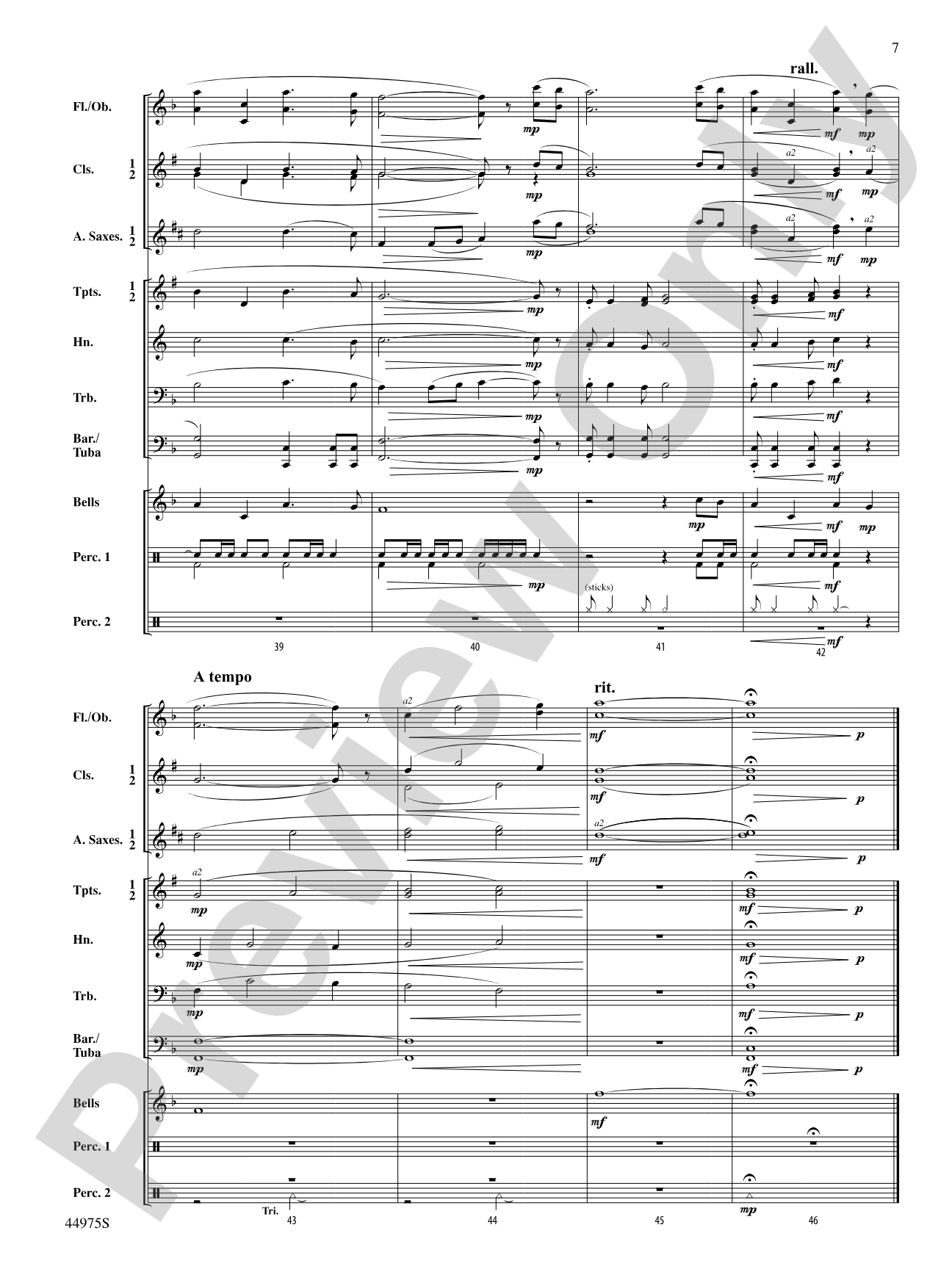 Noble Portrait: Concert Band Conductor Score & Parts