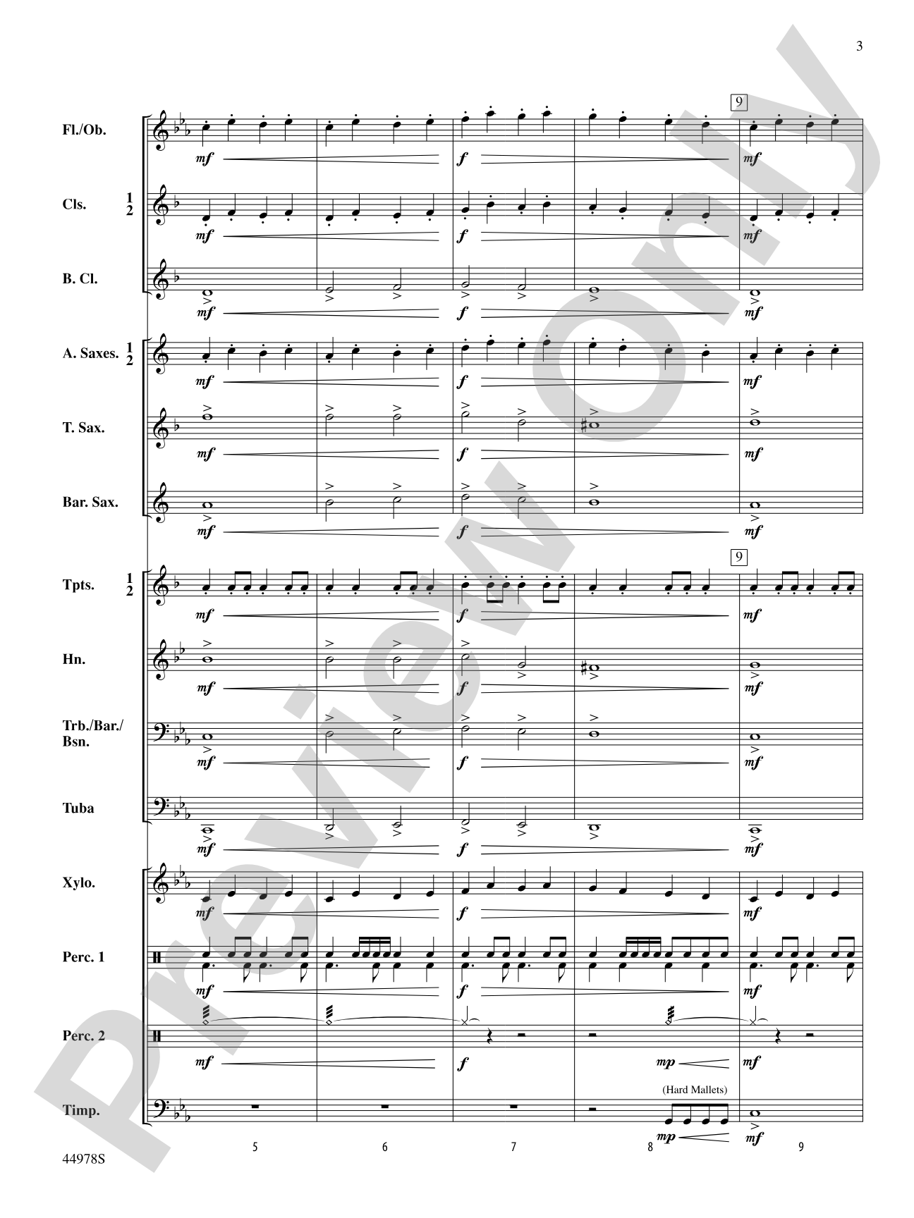 Predators of the Deep: Concert Band Conductor Score & Parts