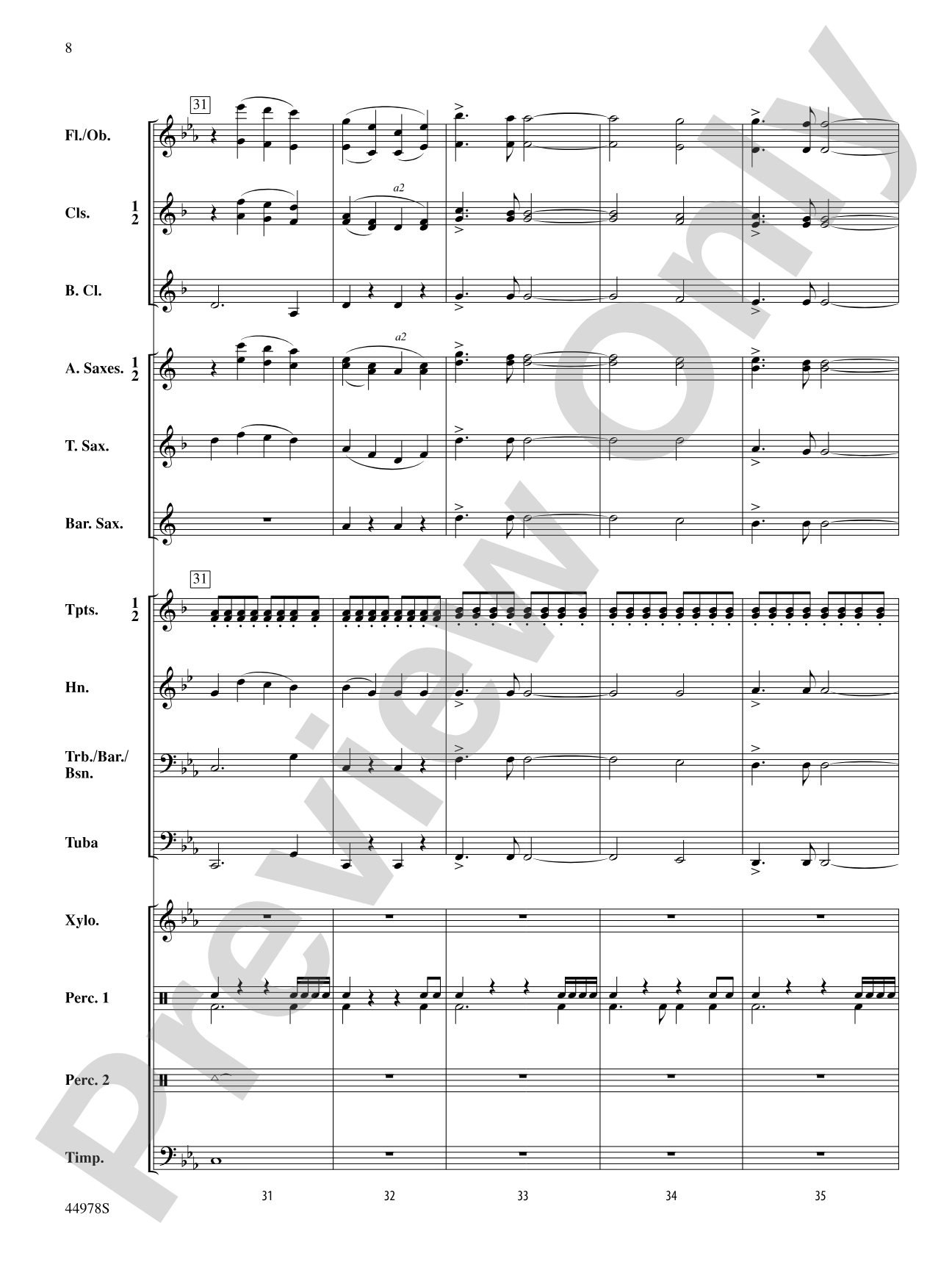 Predators of the Deep: Concert Band Conductor Score & Parts