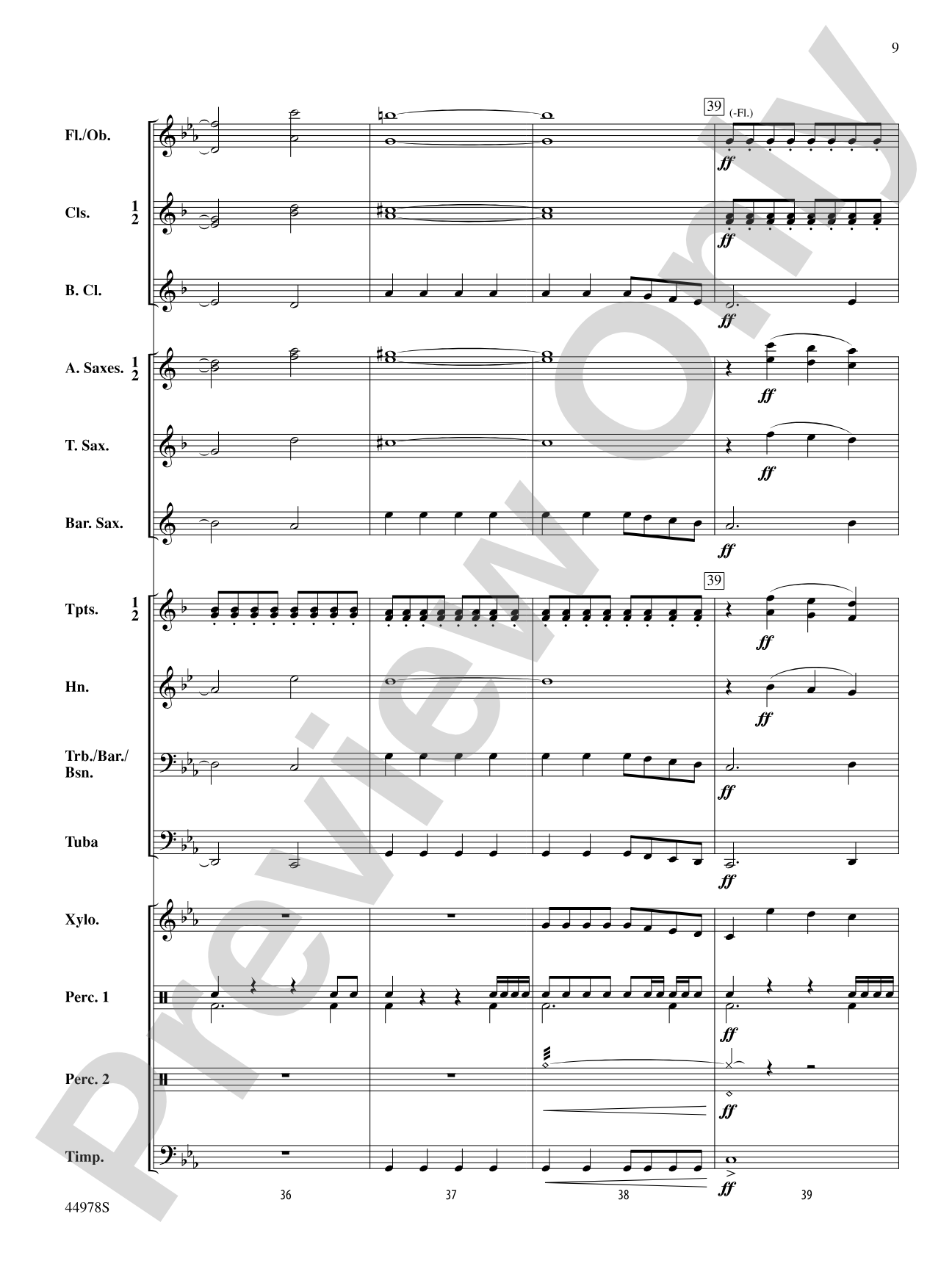 Predators of the Deep: Concert Band Conductor Score & Parts