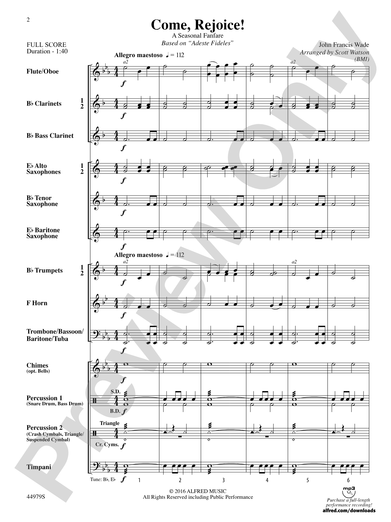 Come, Rejoice!: Concert Band Conductor Score & Parts