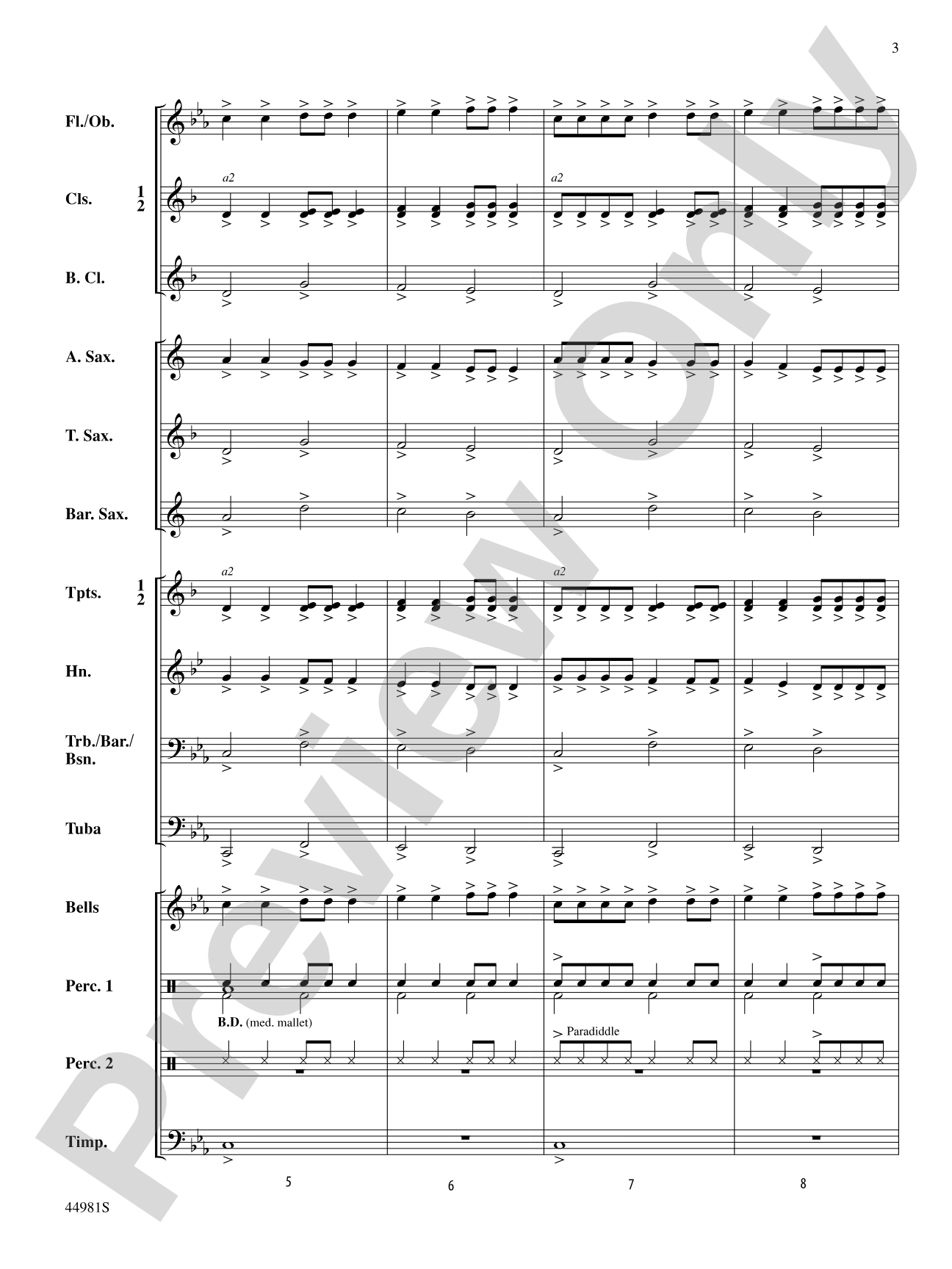 Stick Figures: Concert Band Conductor Score & Parts