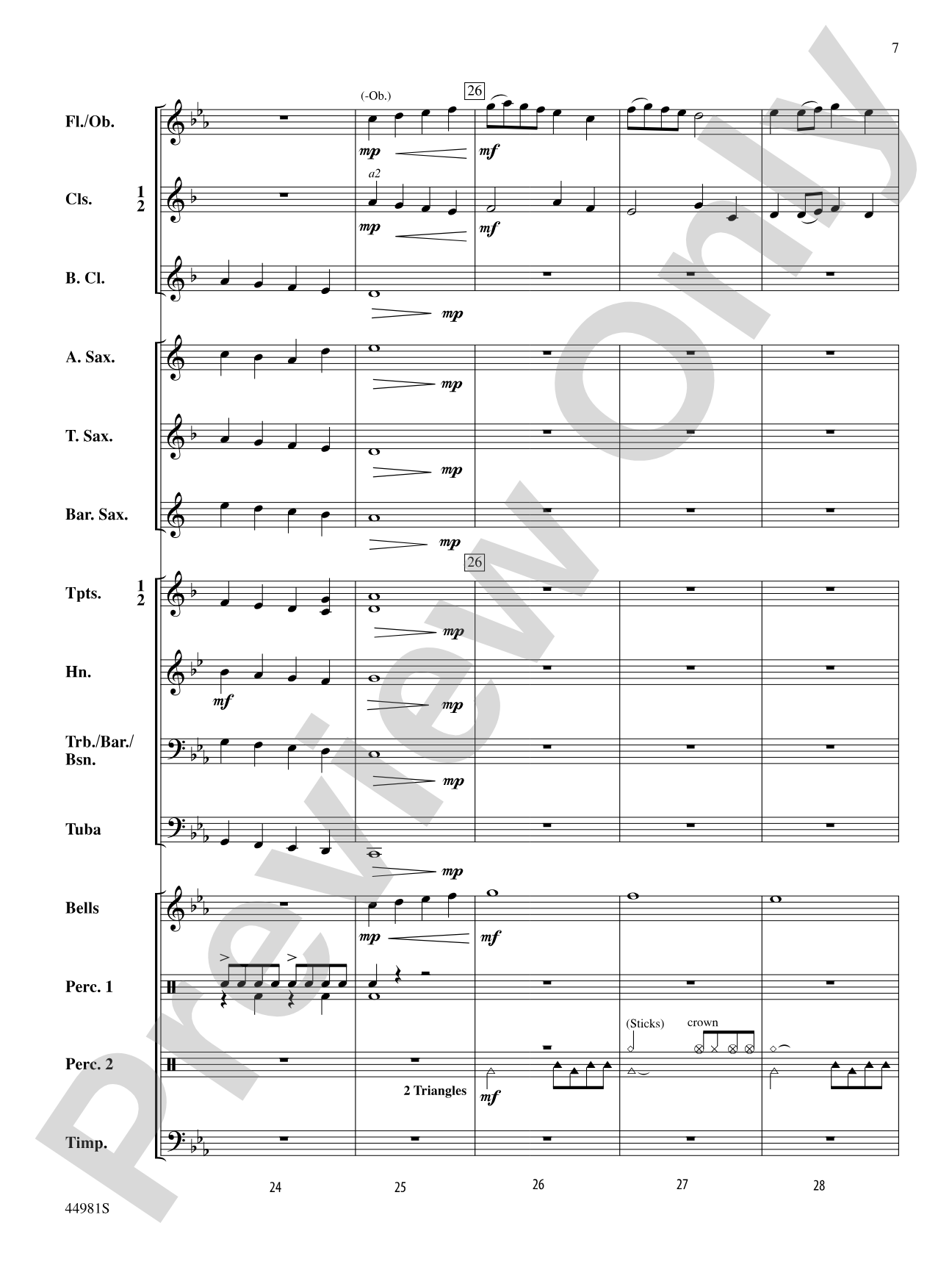 Stick Figures: Concert Band Conductor Score & Parts