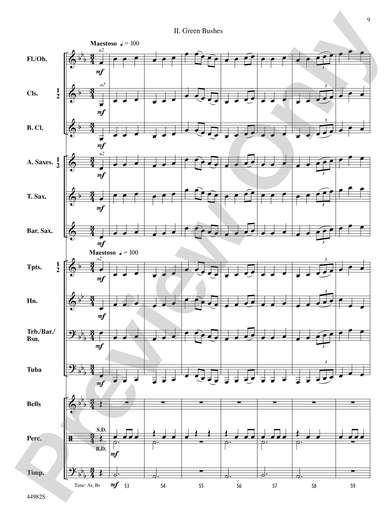 Two Celtic Tunes: Concert Band Conductor Score & Parts